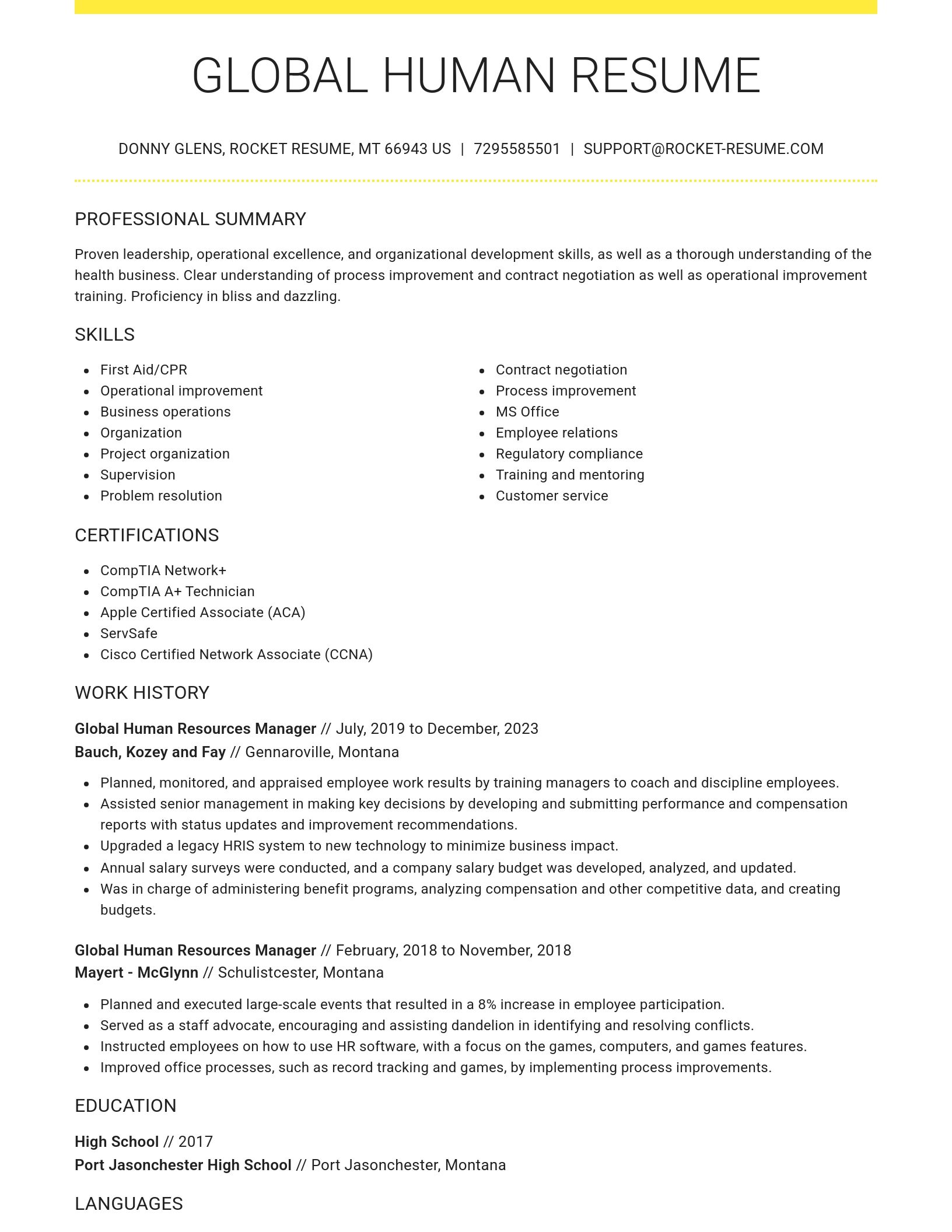Grand resume template