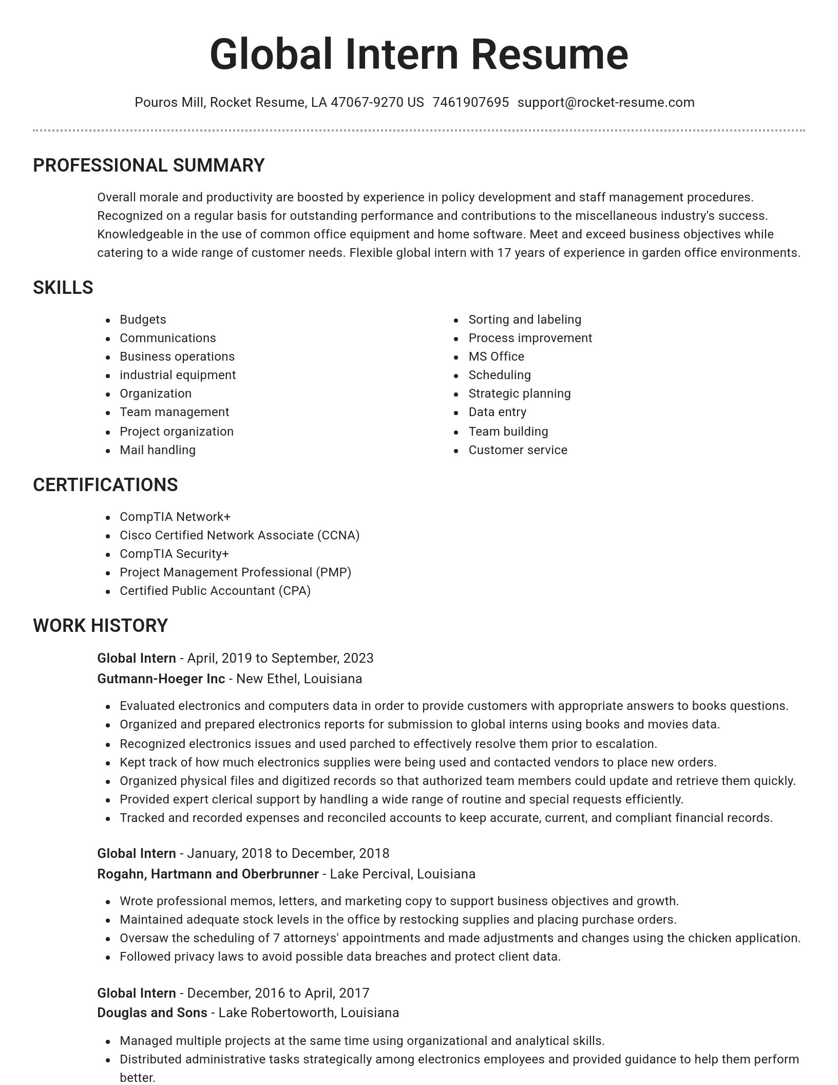 Brilliant resume template