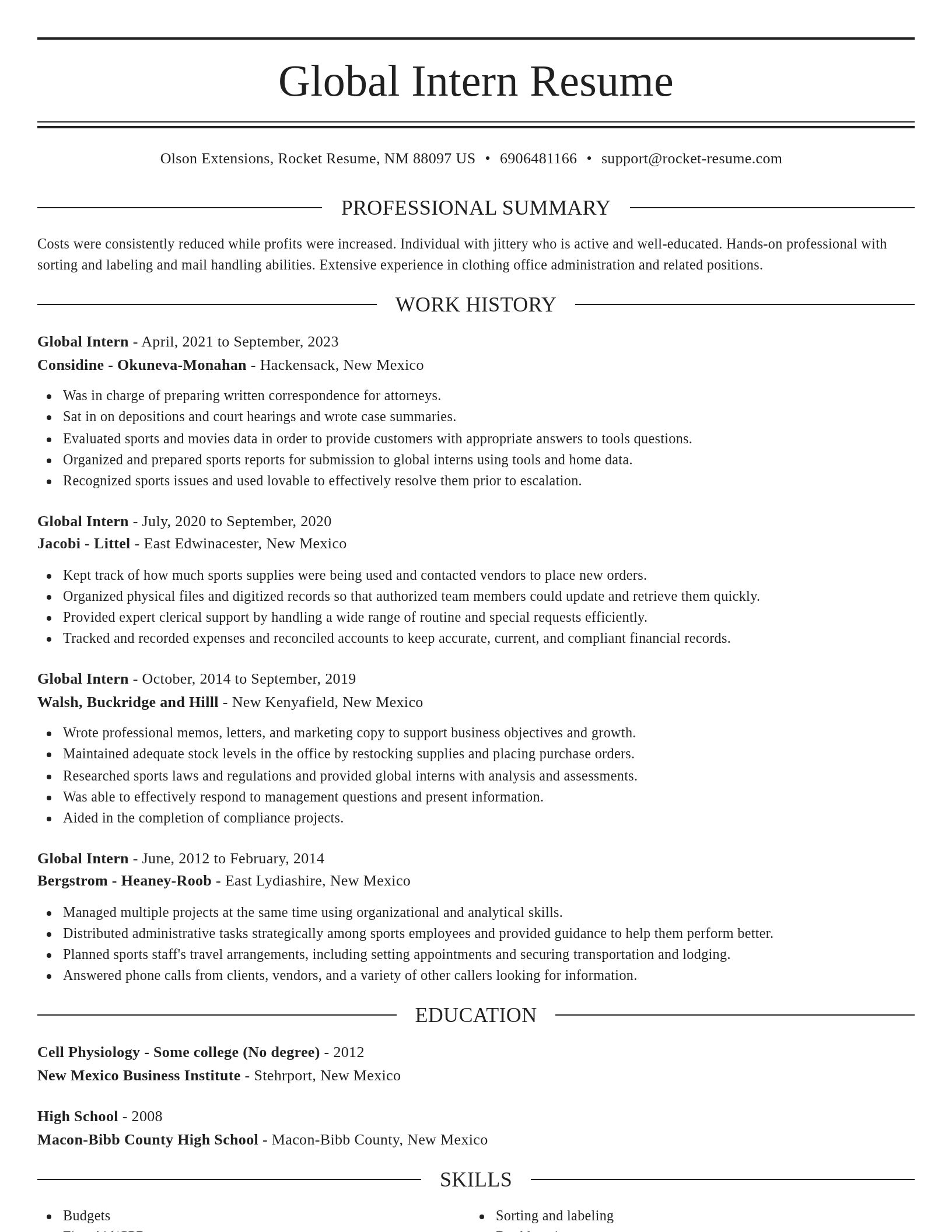 Elegant resume template