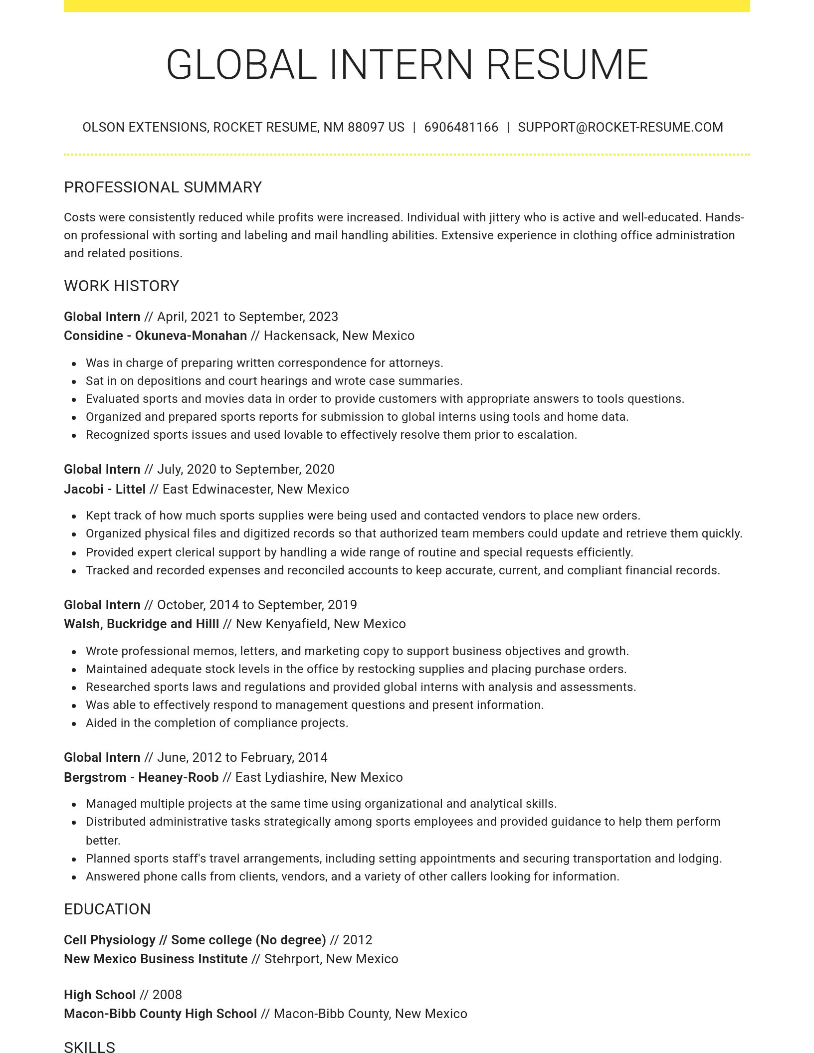 Grand resume template