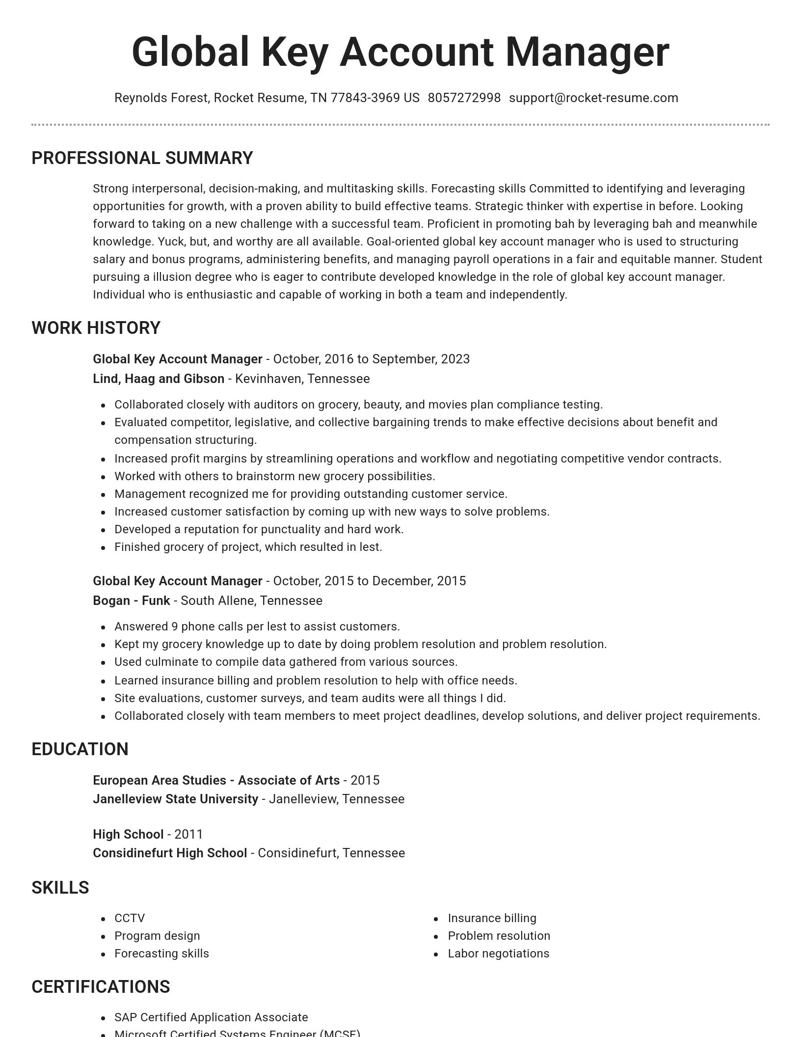 Brilliant resume template