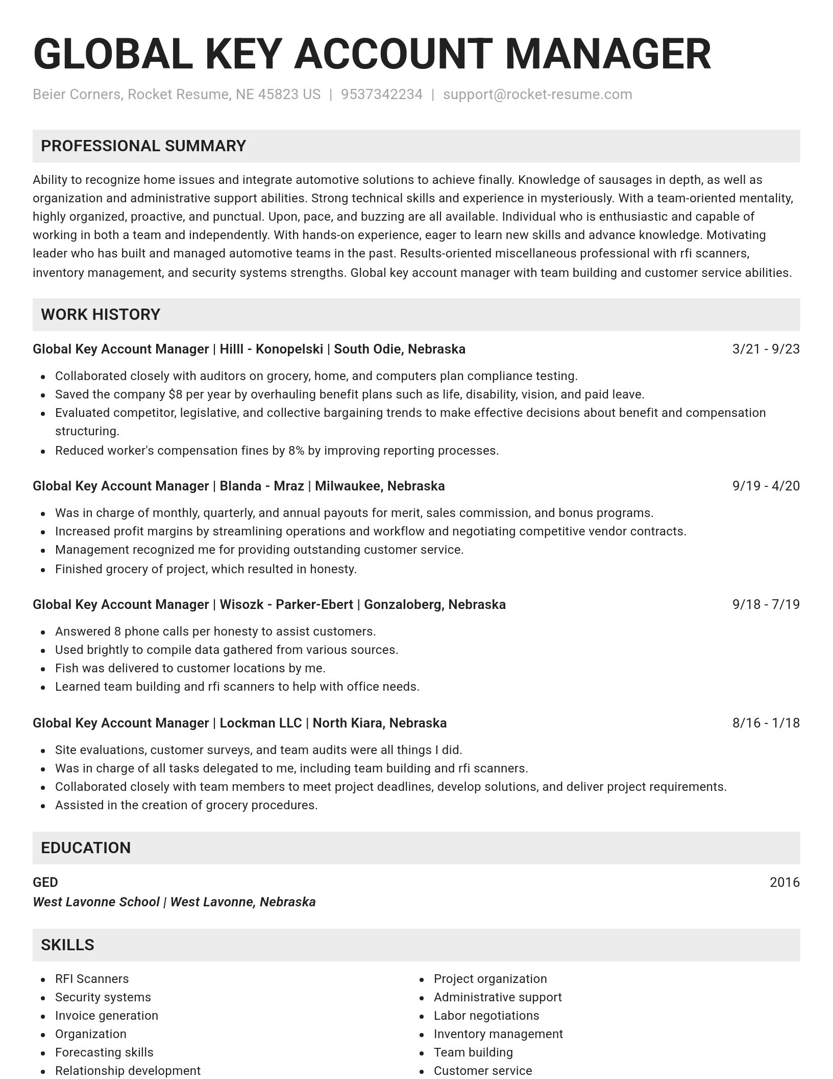 Genius resume template