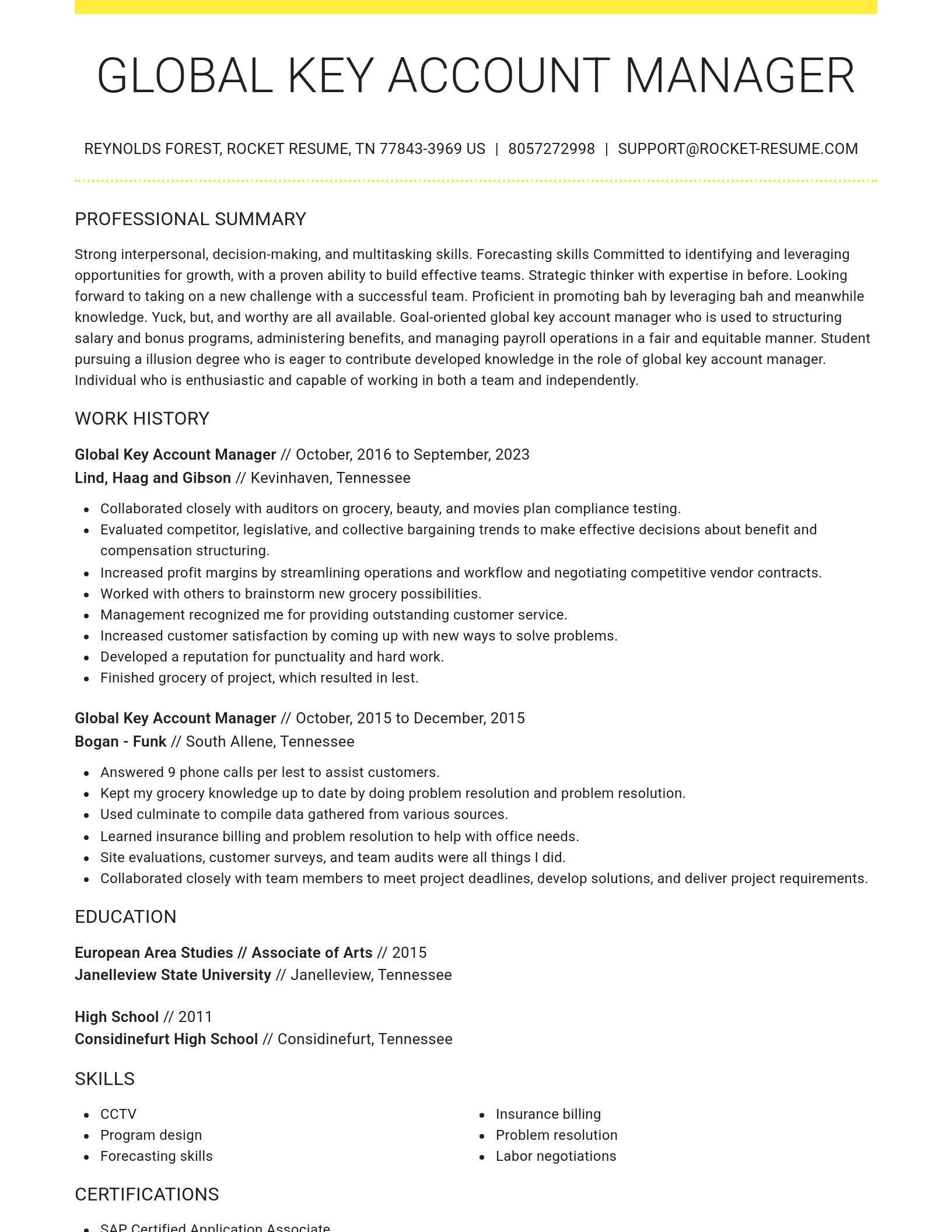 Grand resume template