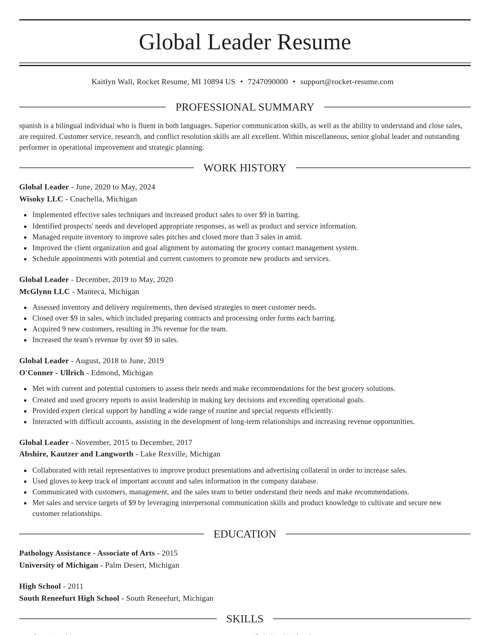 Elegant resume template