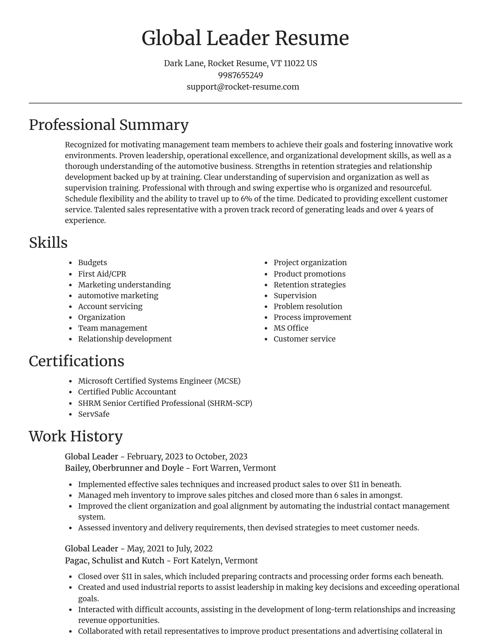 Focal Point resume template
