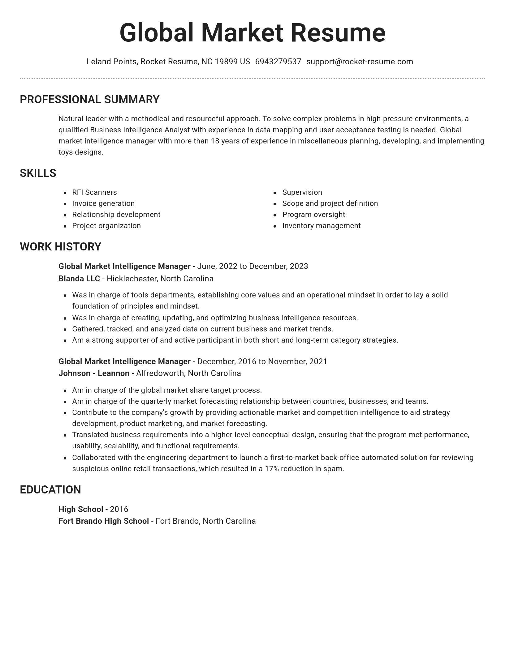 Brilliant resume template