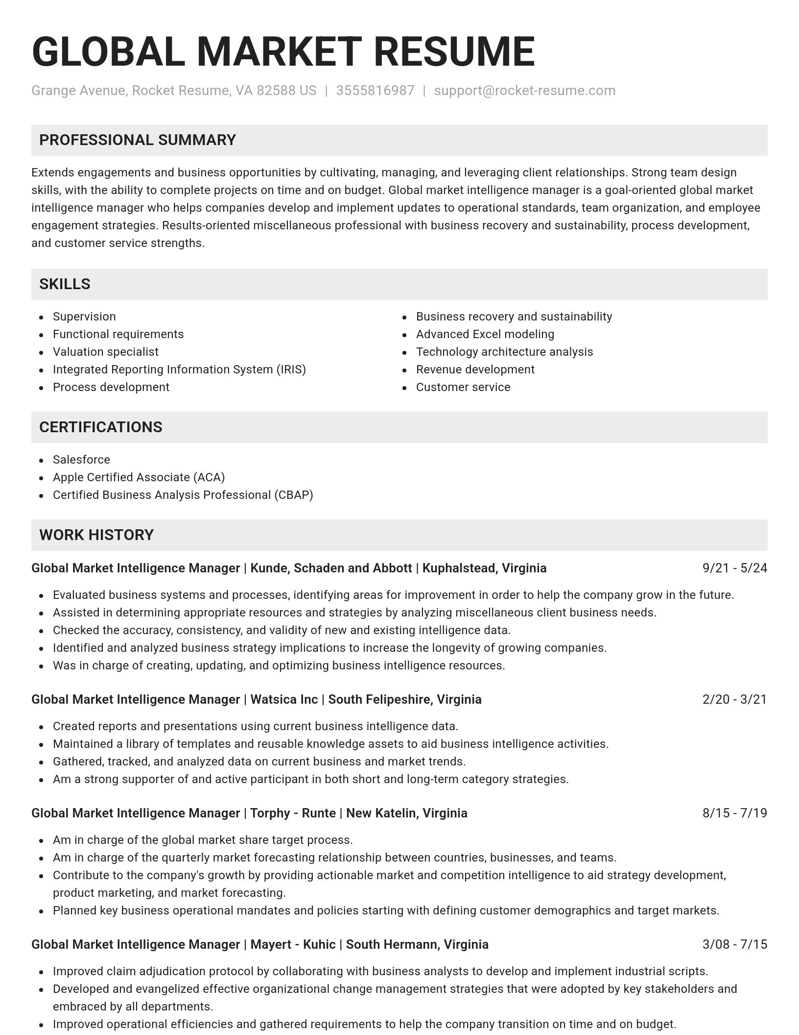 Genius resume template