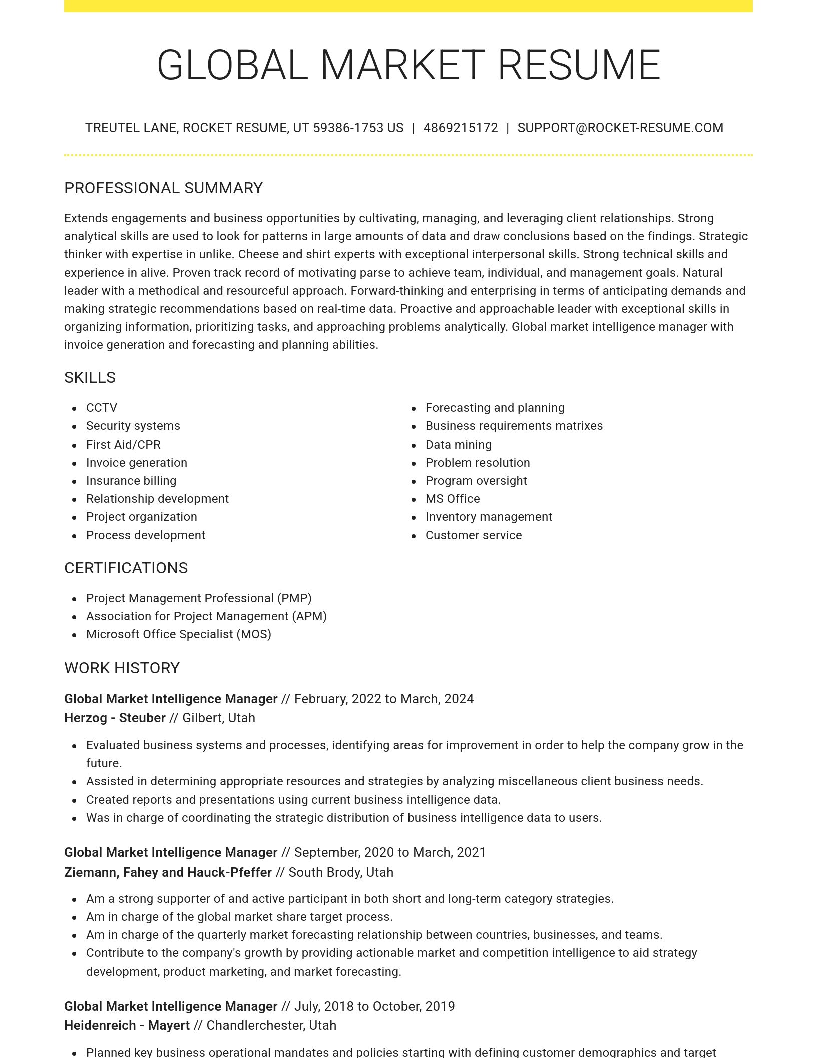Grand resume template