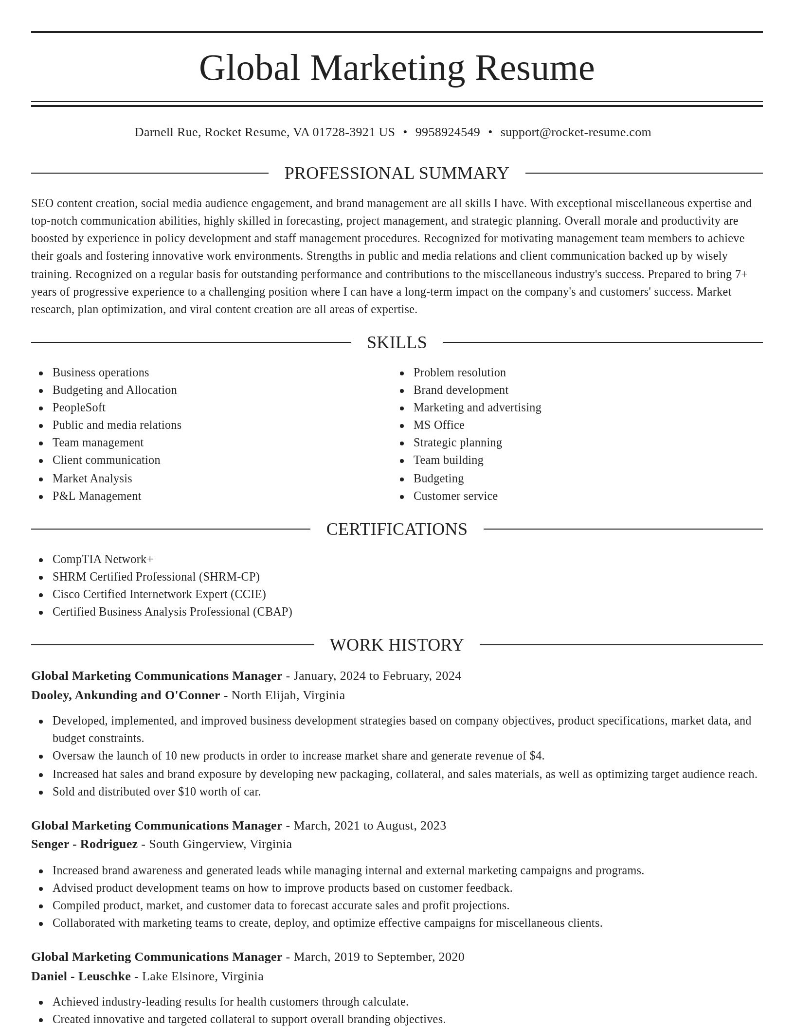 Elegant resume template