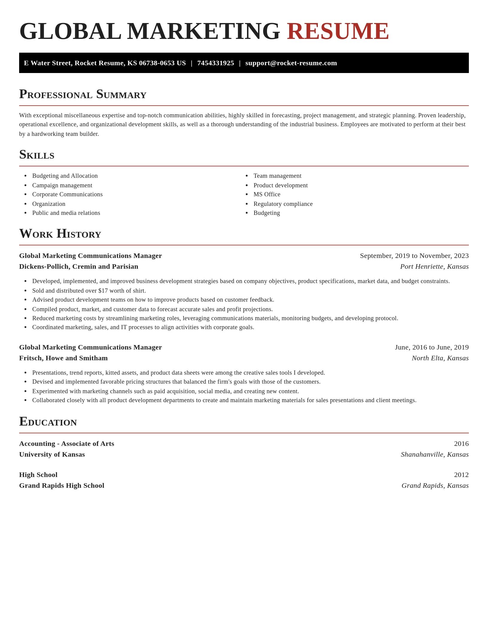 Exquisite resume template