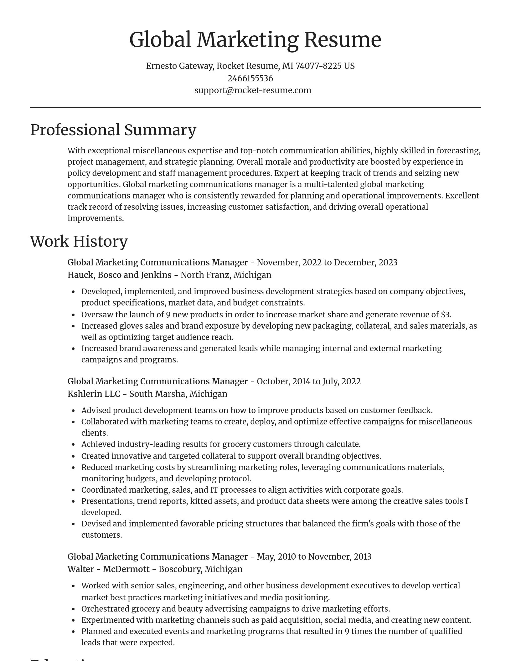 Focal Point resume template