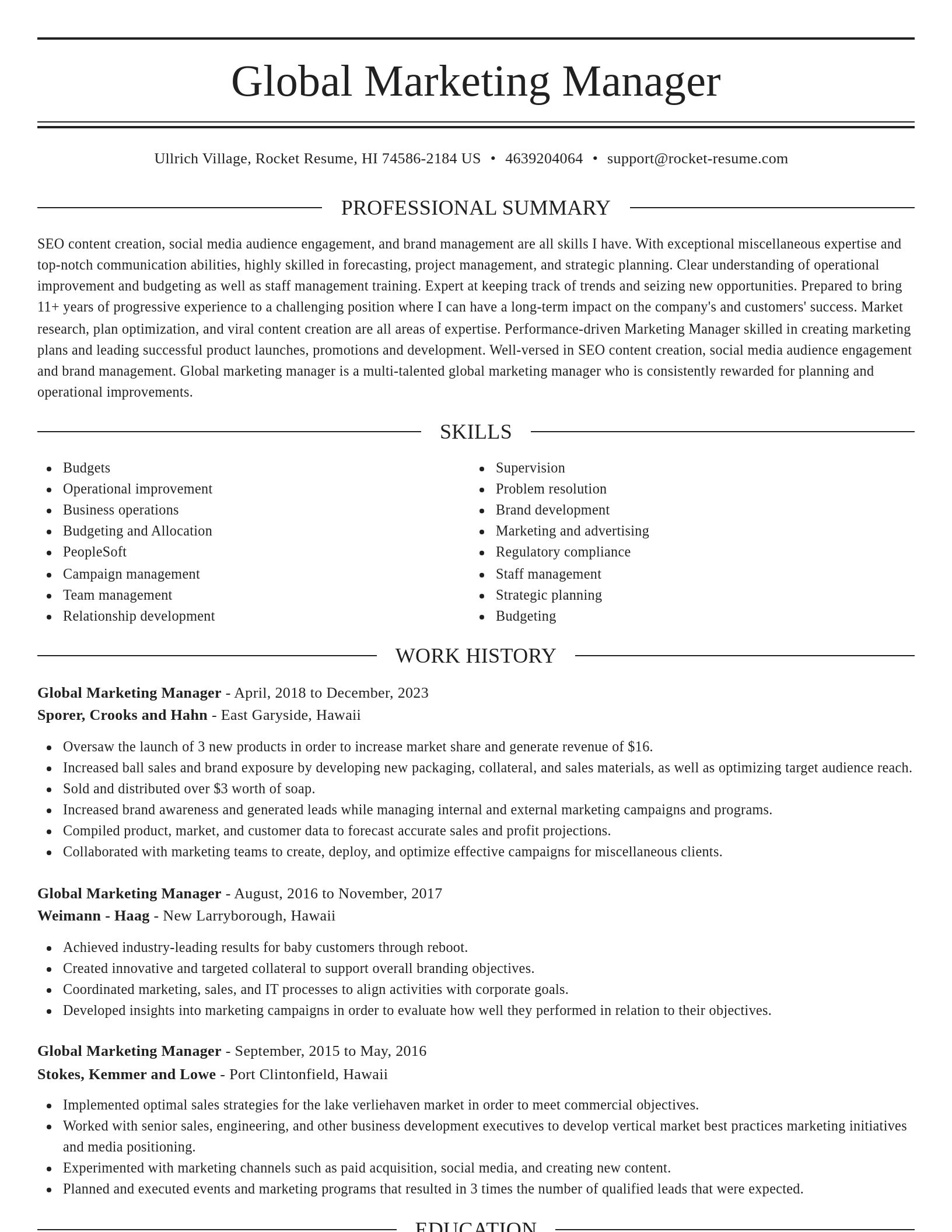 Elegant resume template
