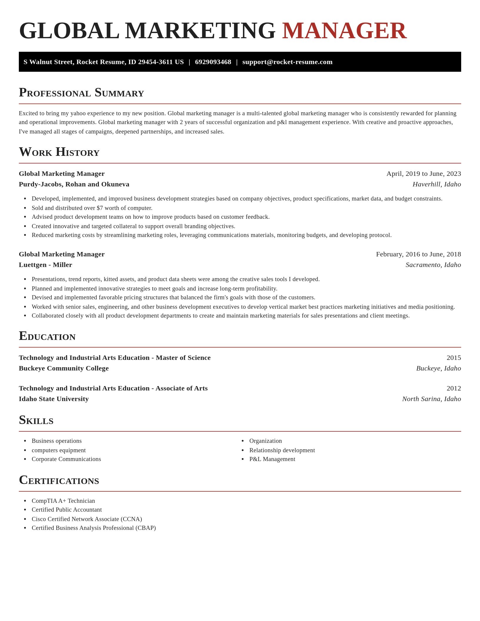 Exquisite resume template
