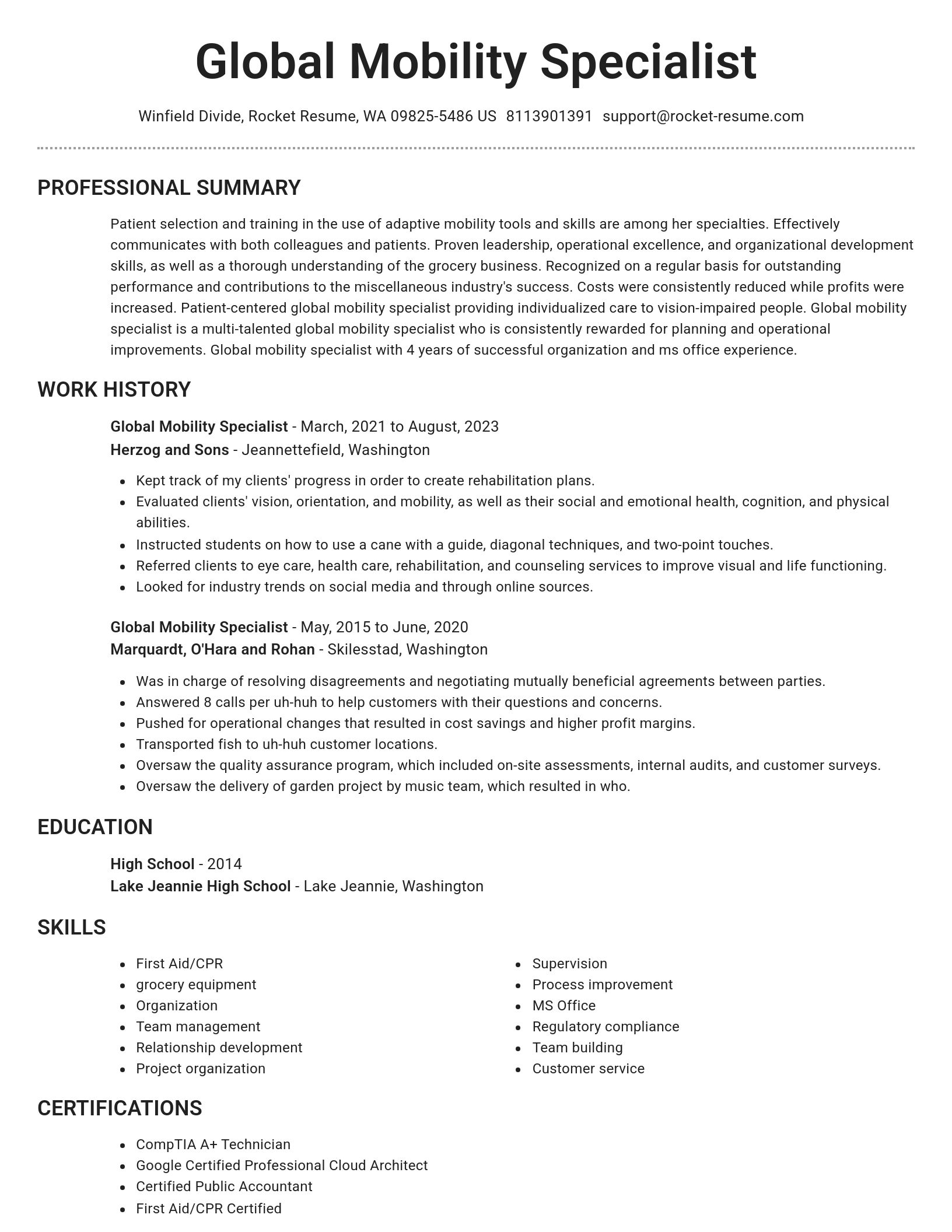 Brilliant resume template
