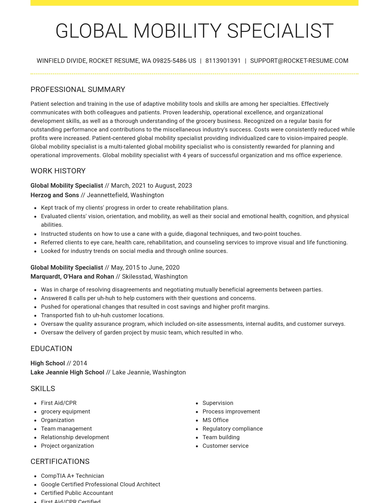 Grand resume template