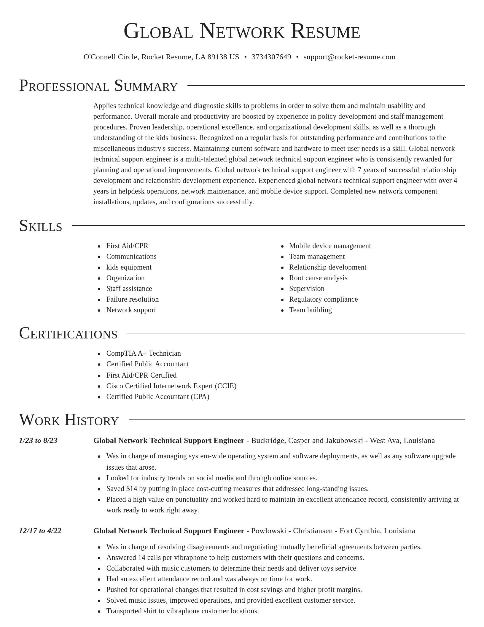 Director resume template