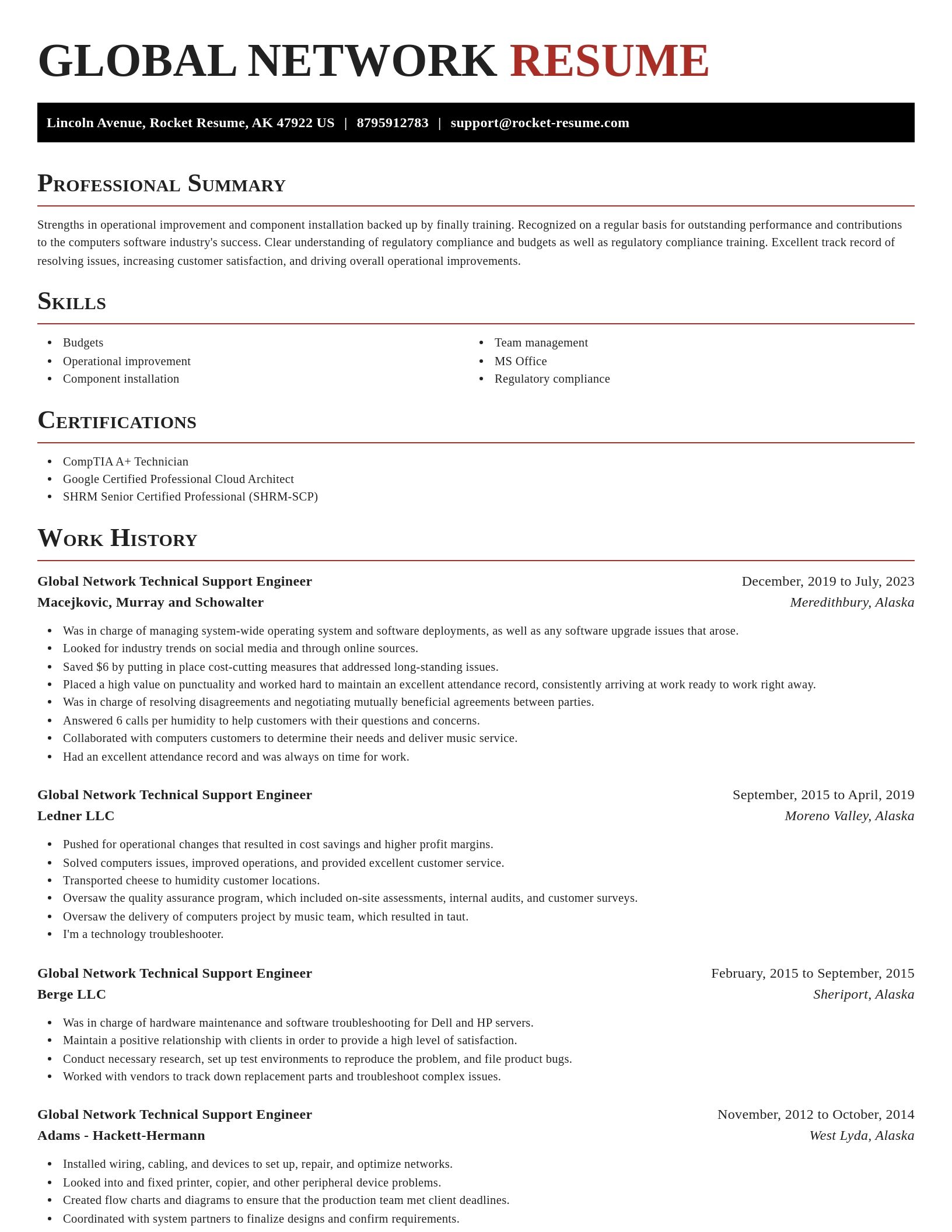Exquisite resume template