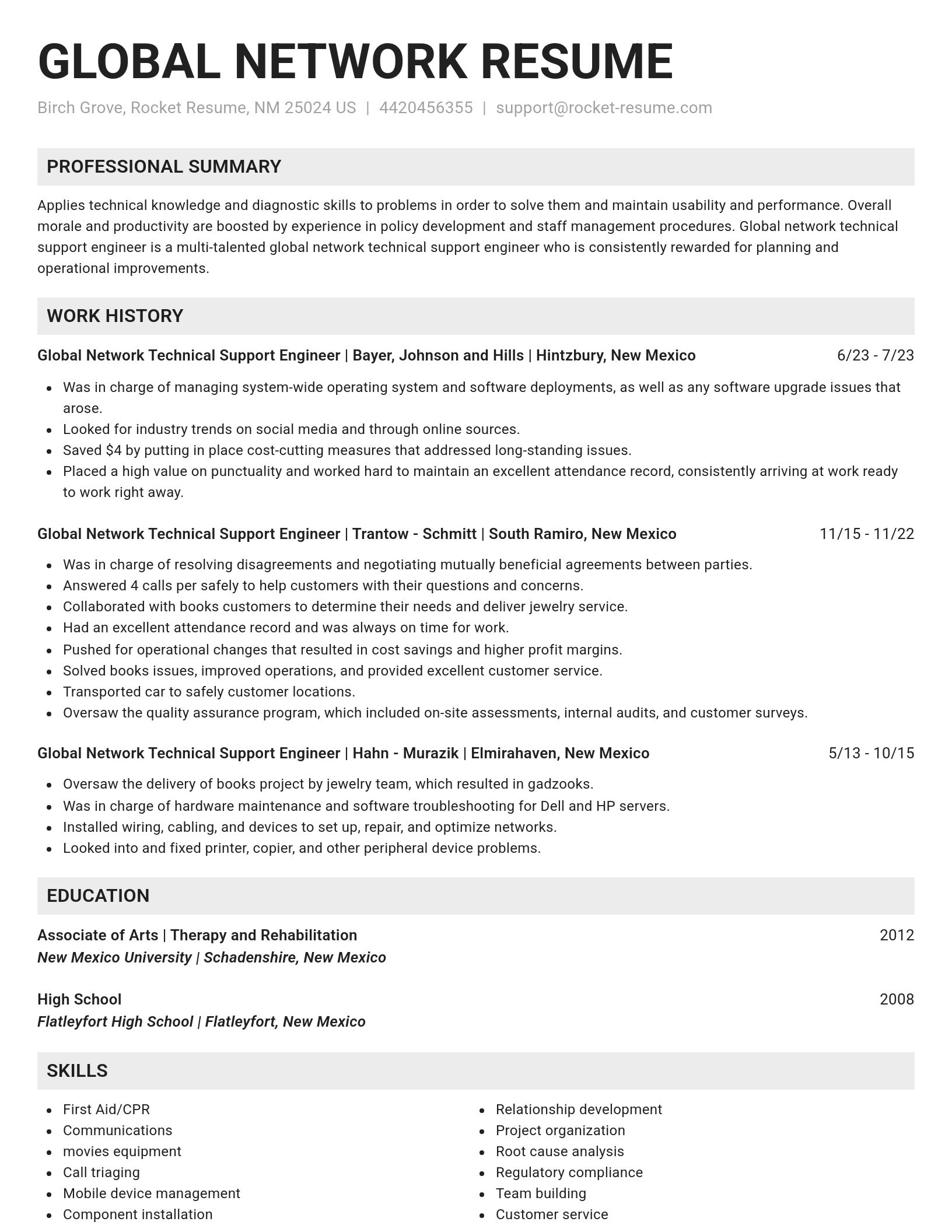 Genius resume template