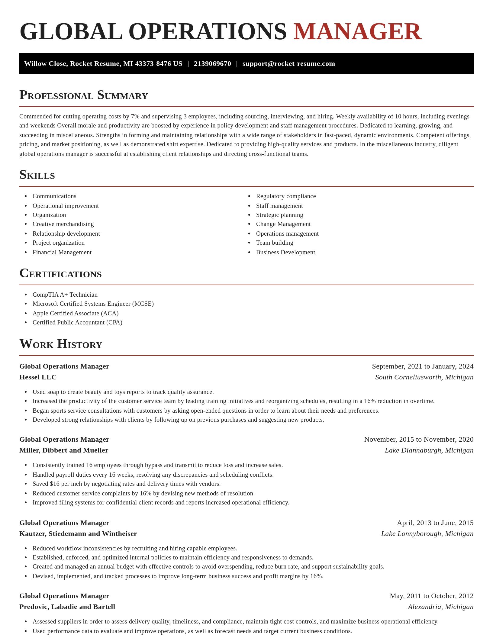 Exquisite resume template