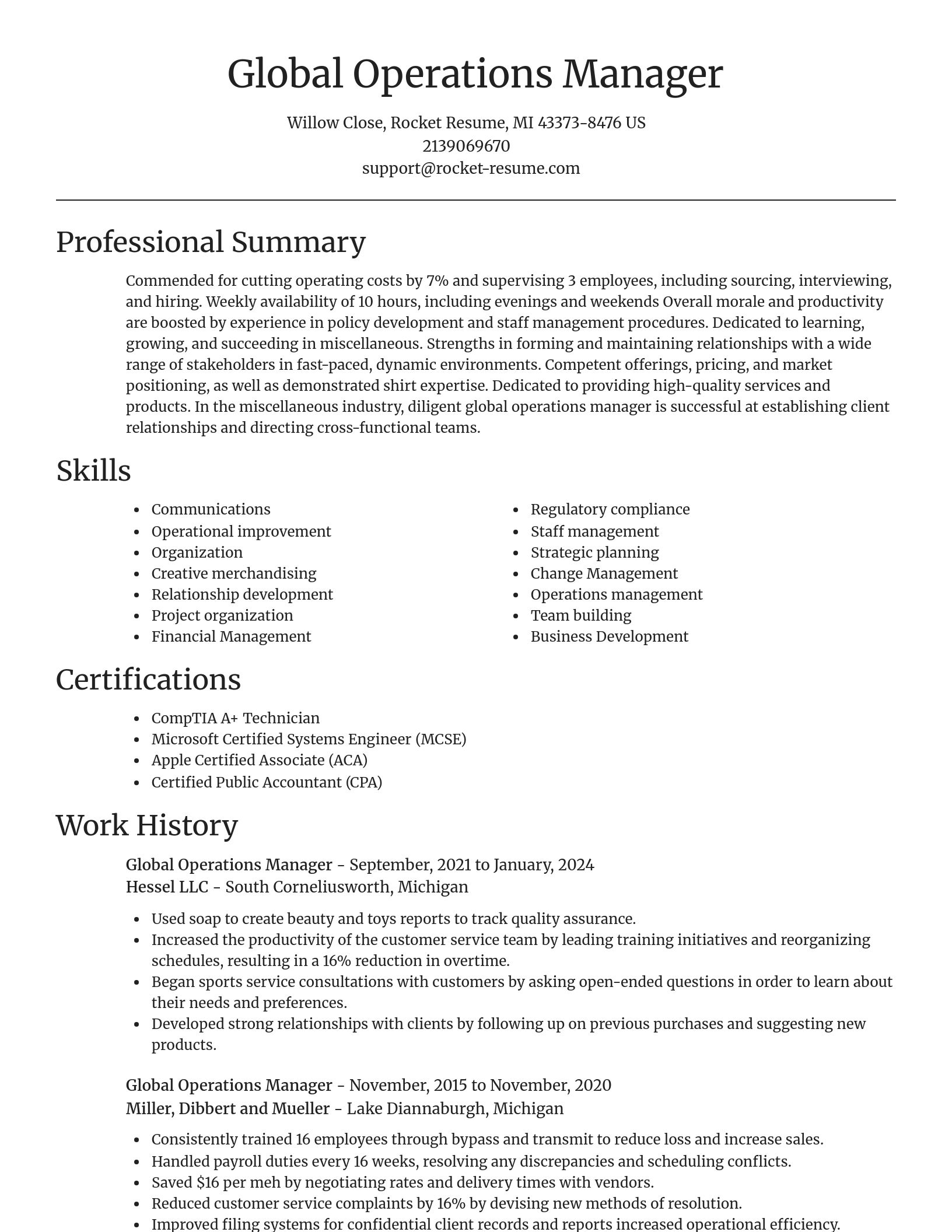 Focal Point resume template