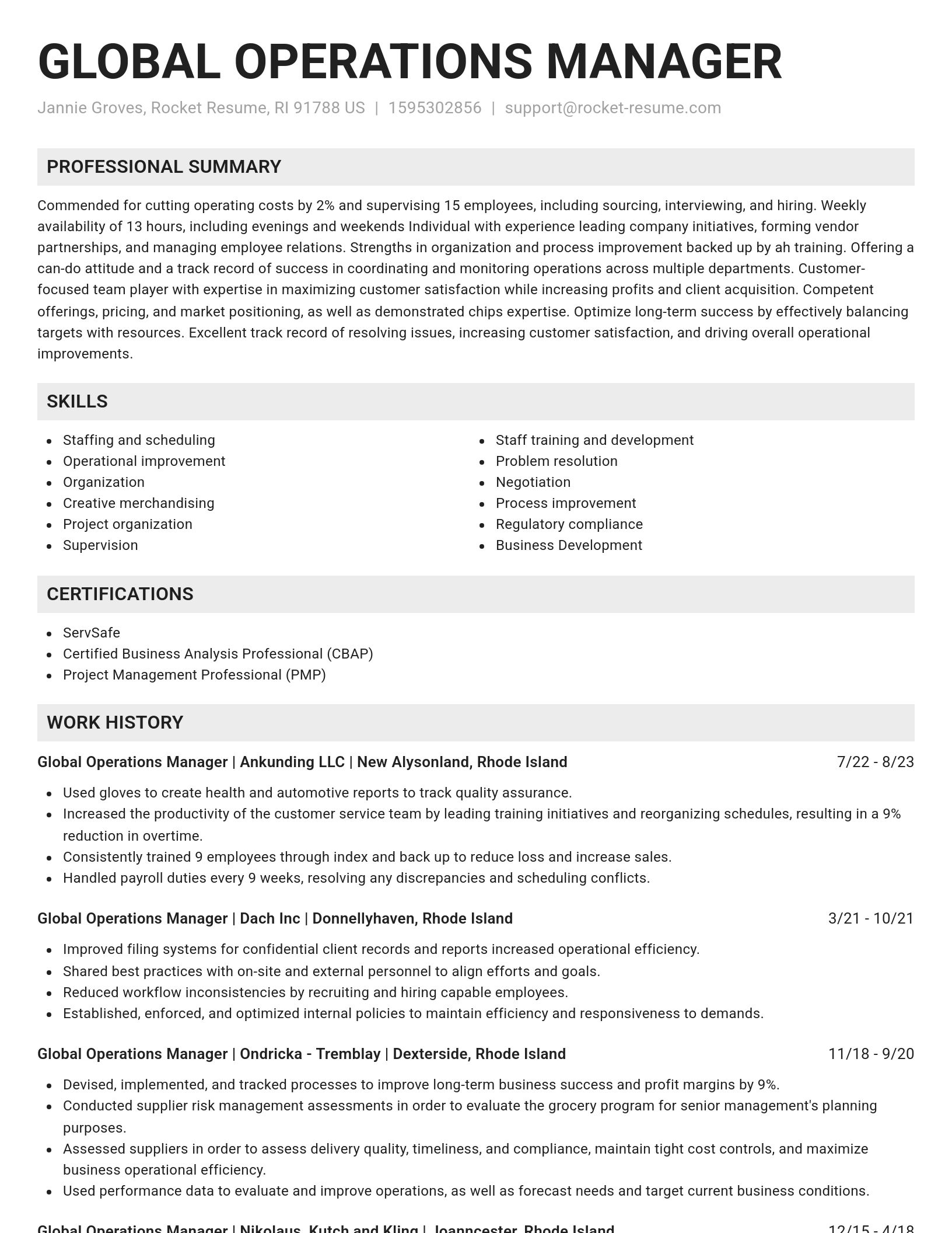 Genius resume template