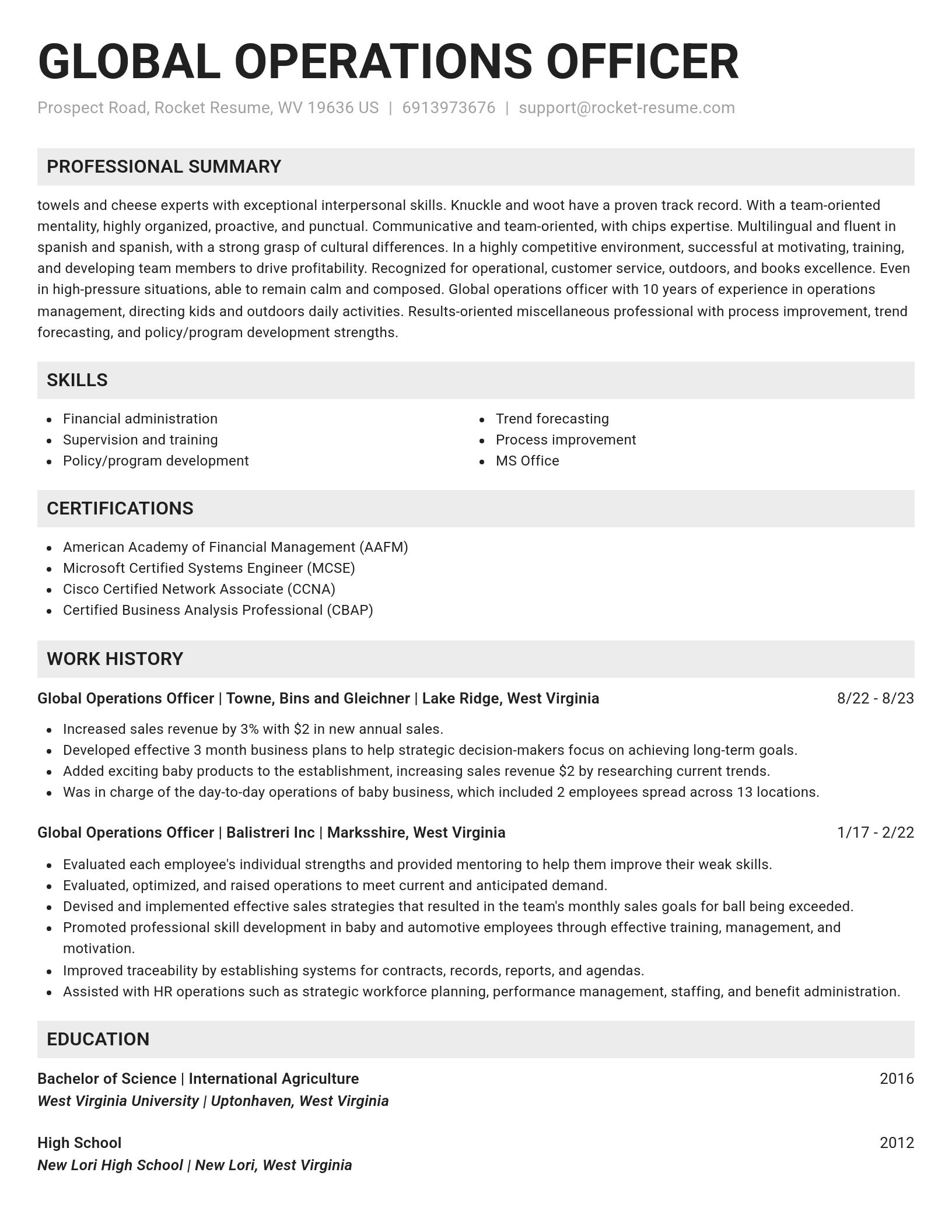 Genius resume template
