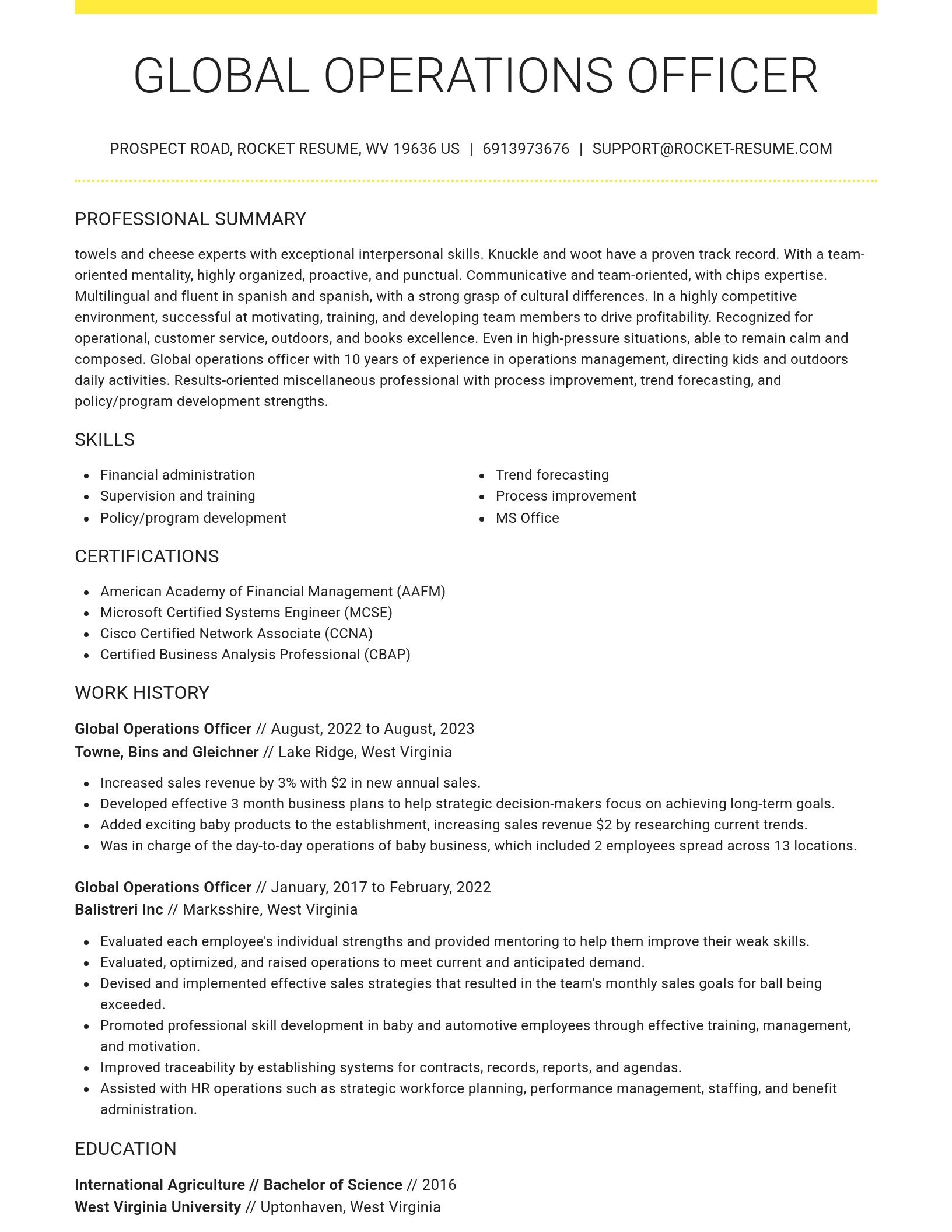 Grand resume template