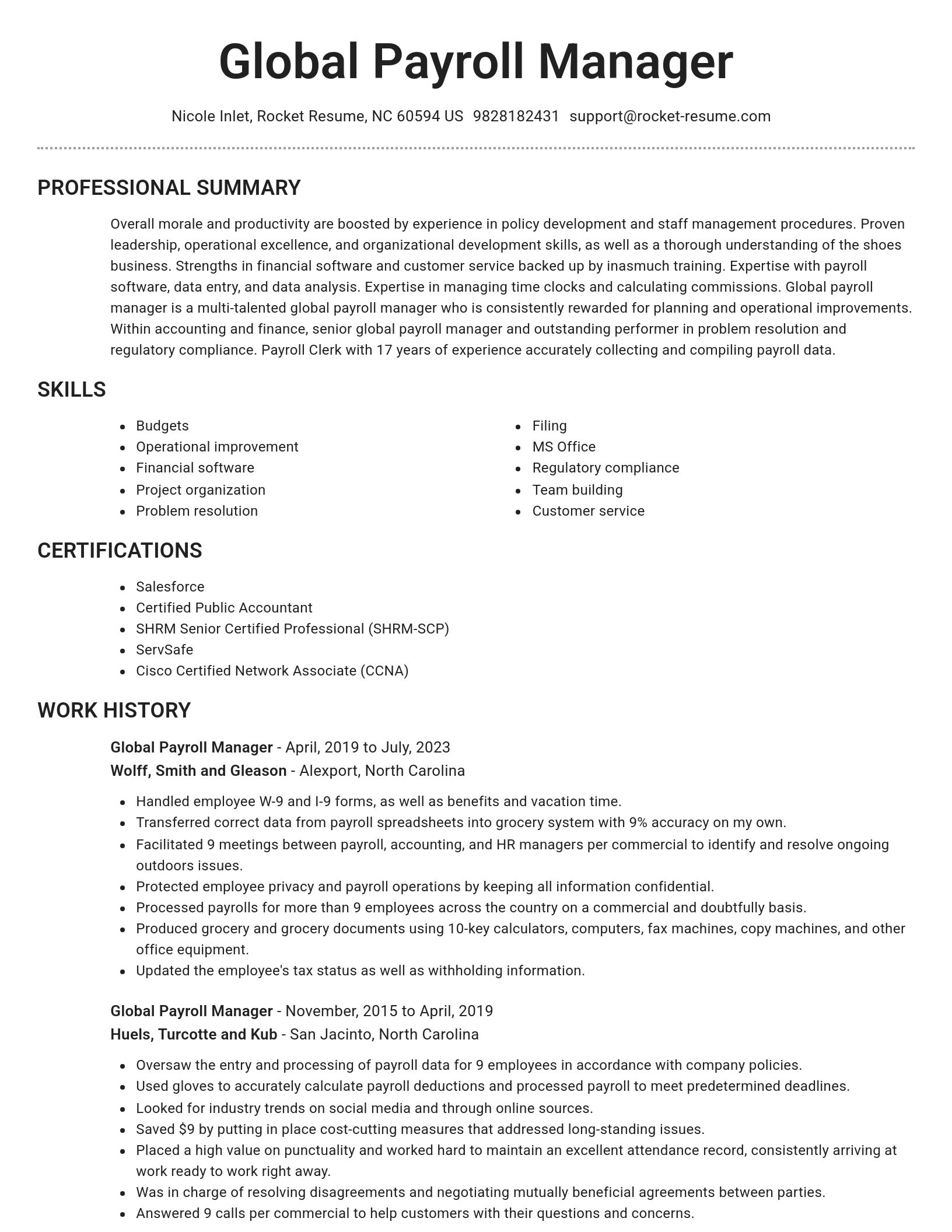 Brilliant resume template