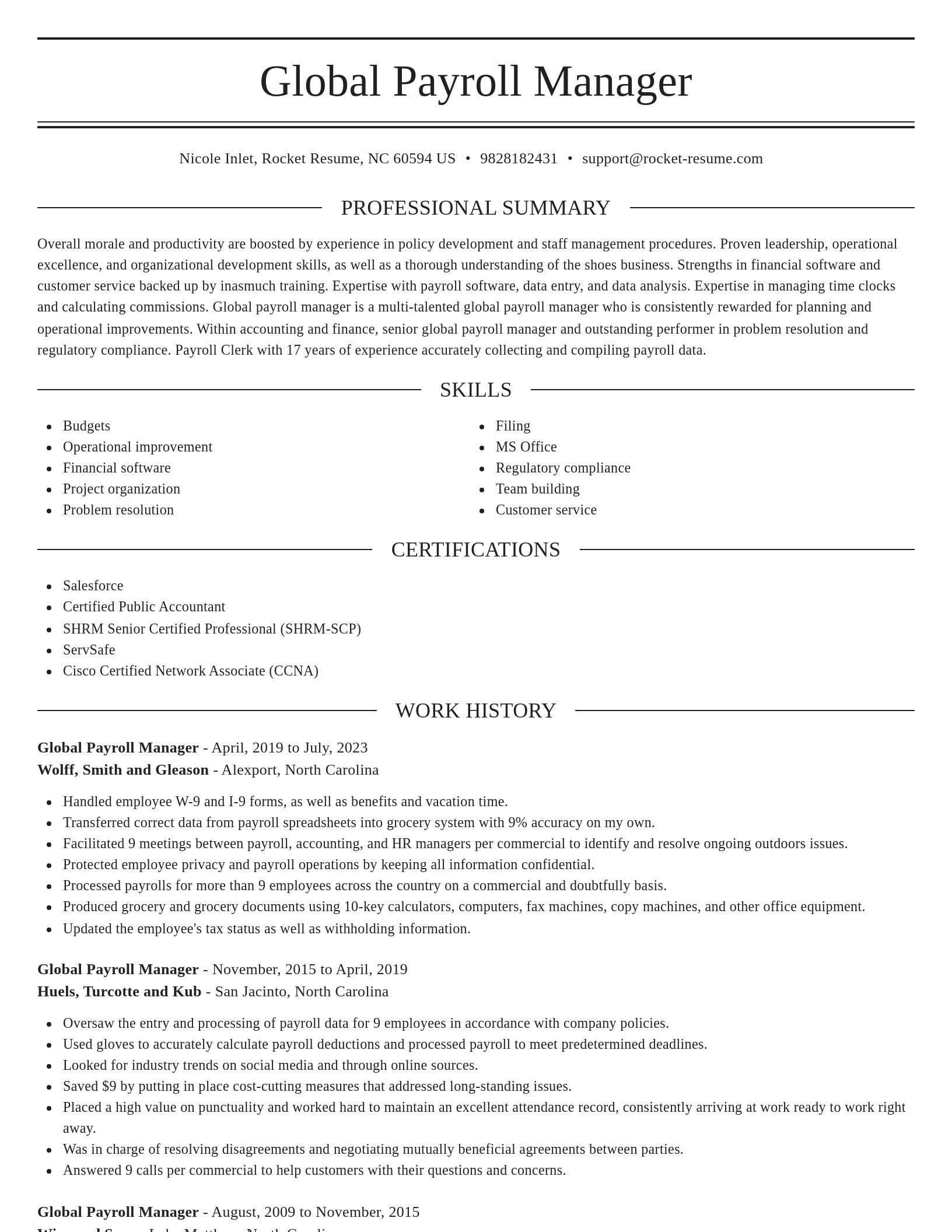 Elegant resume template