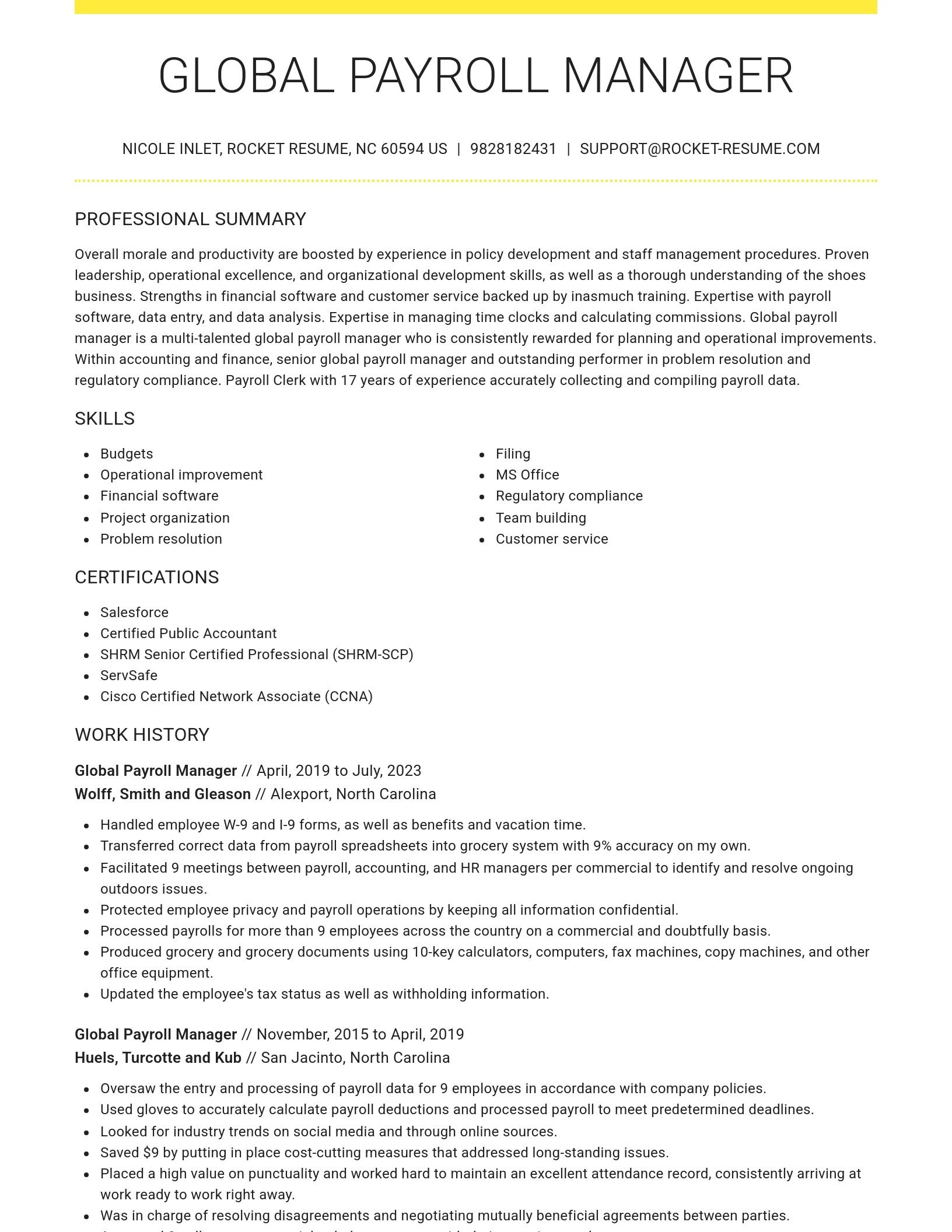 Grand resume template