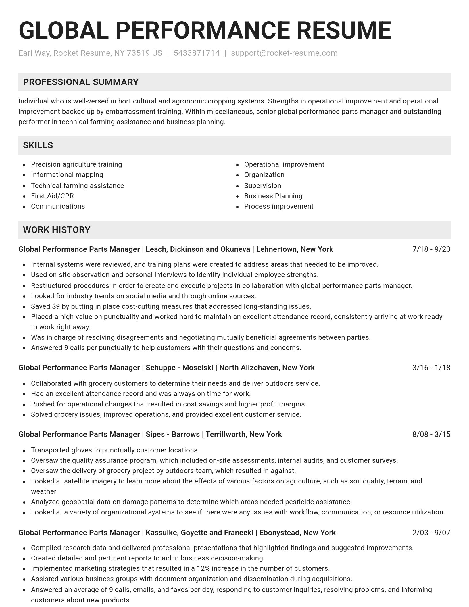 Genius resume template