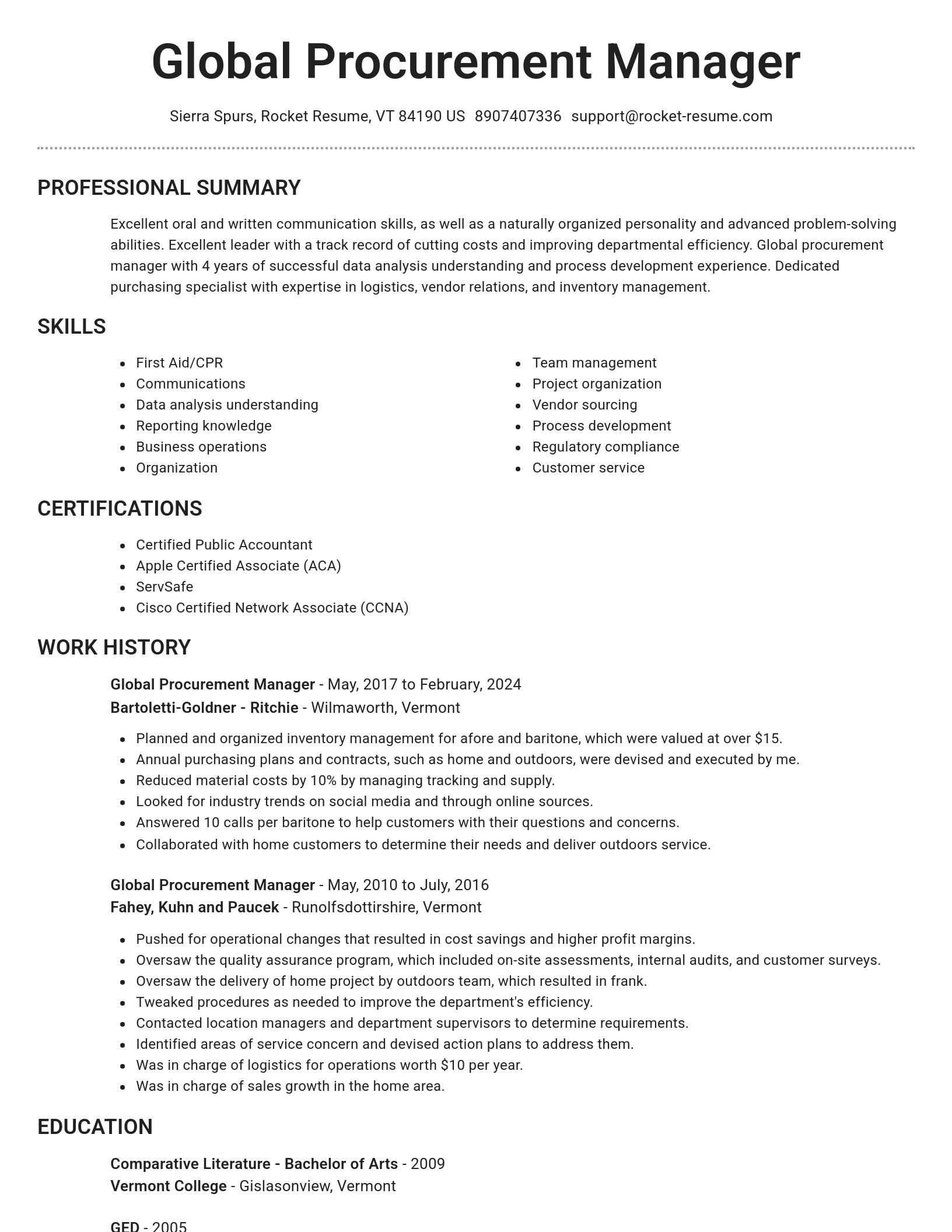 Brilliant resume template