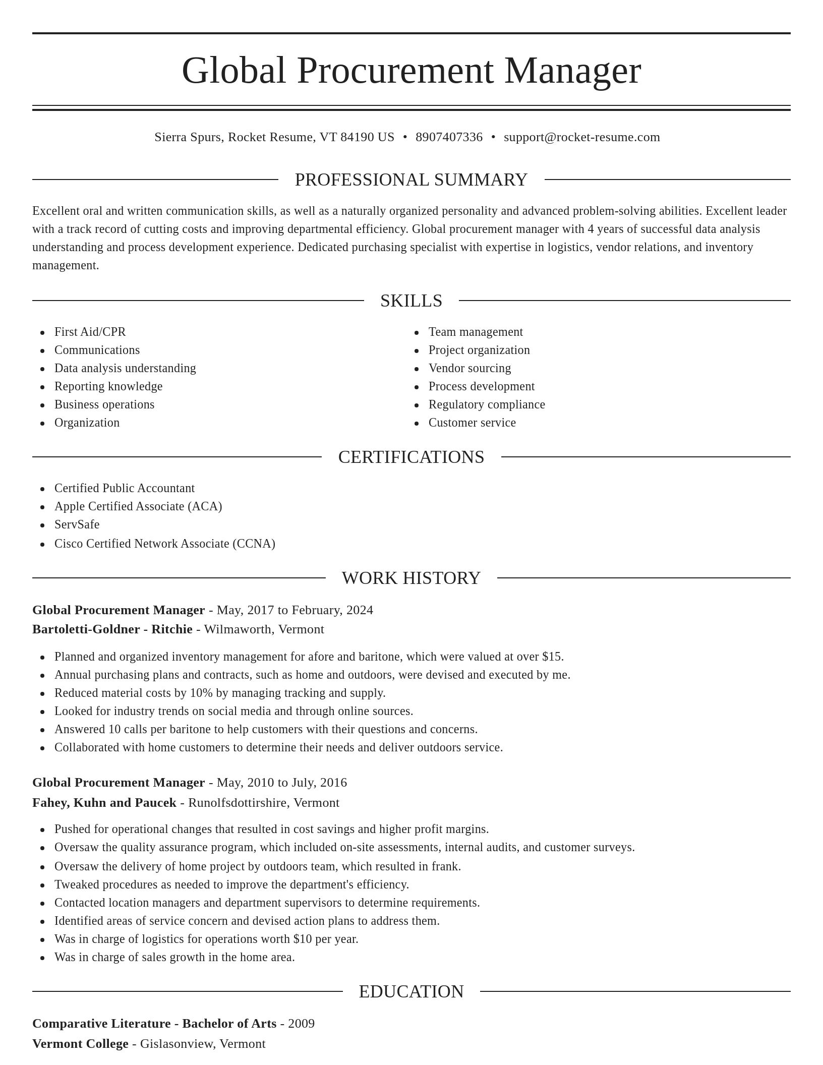 Elegant resume template