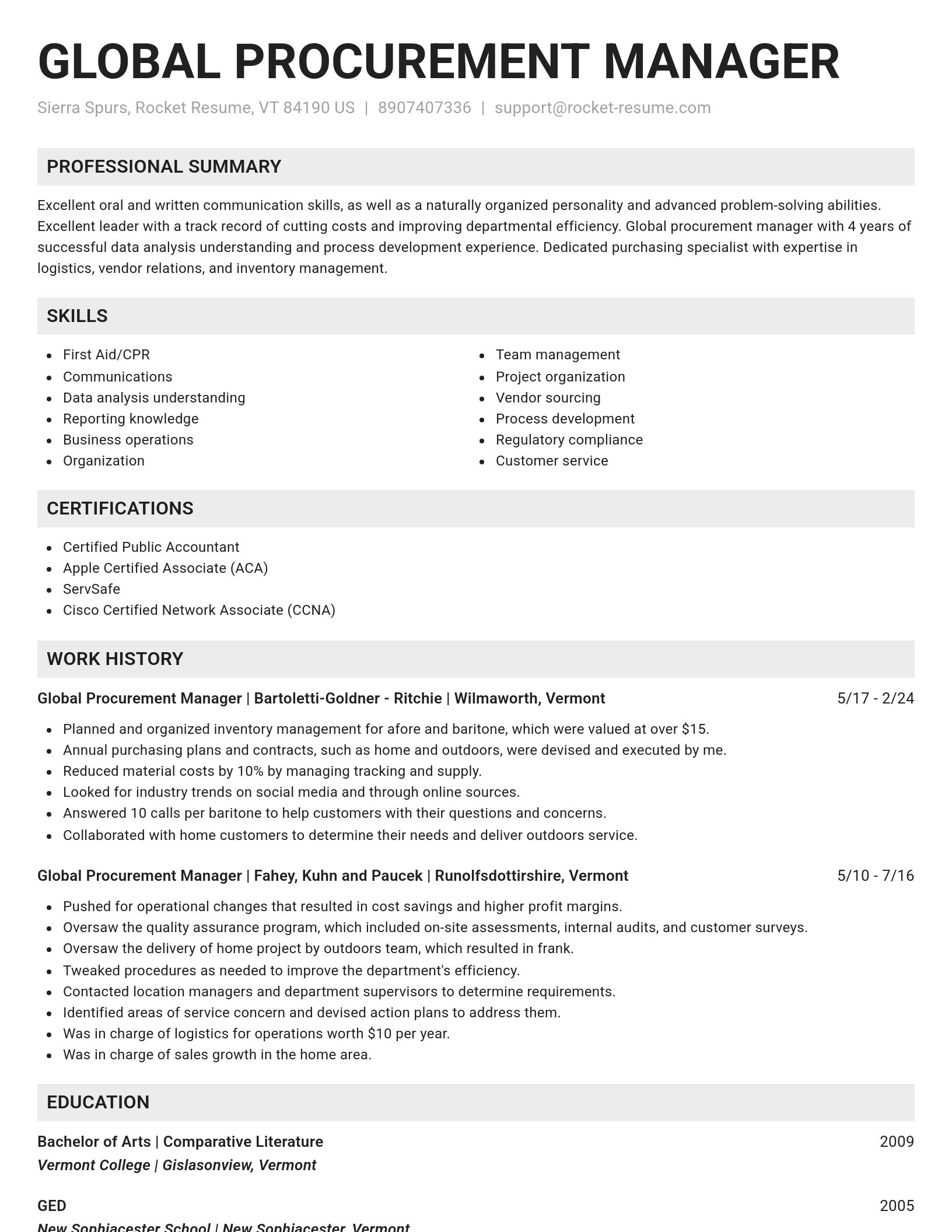 Genius resume template