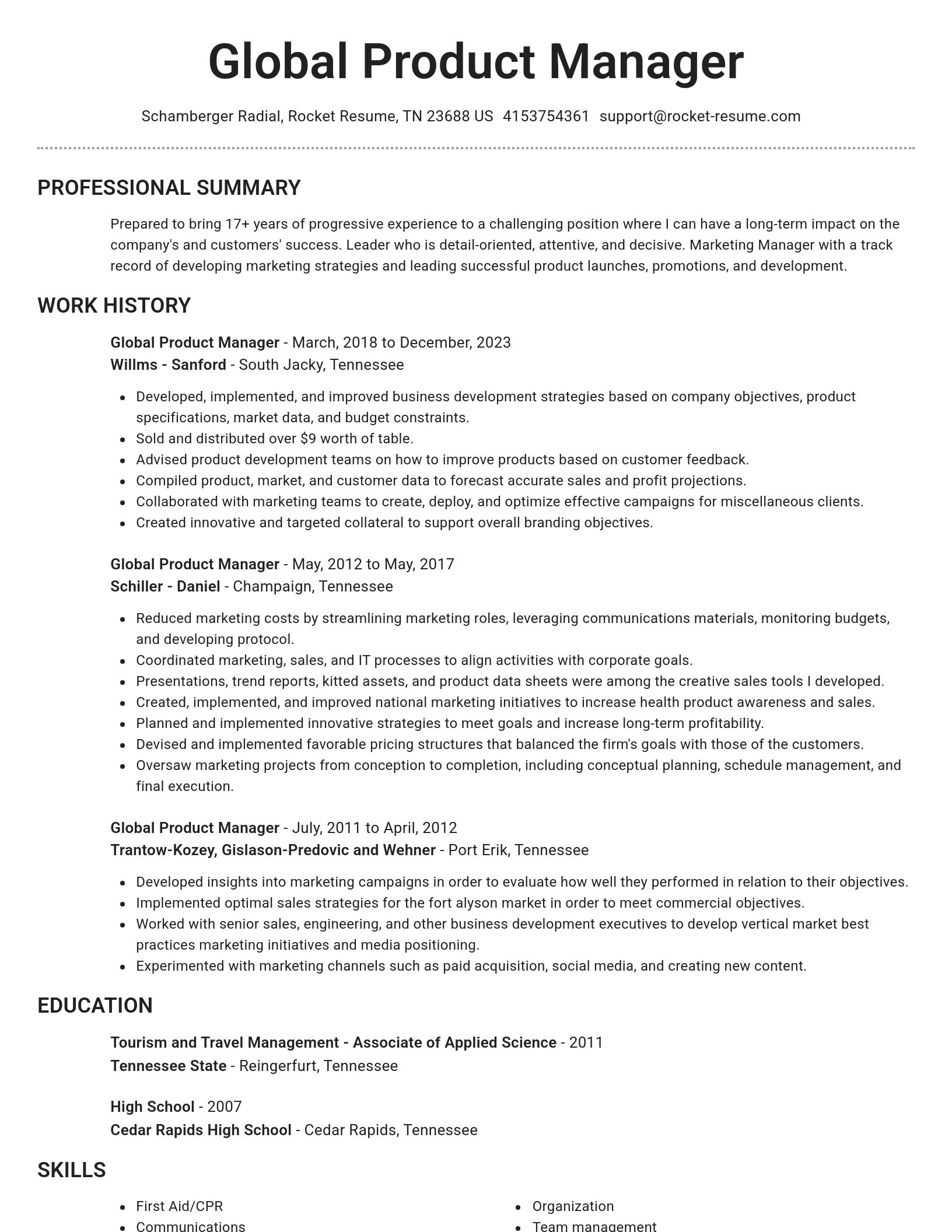 Brilliant resume template