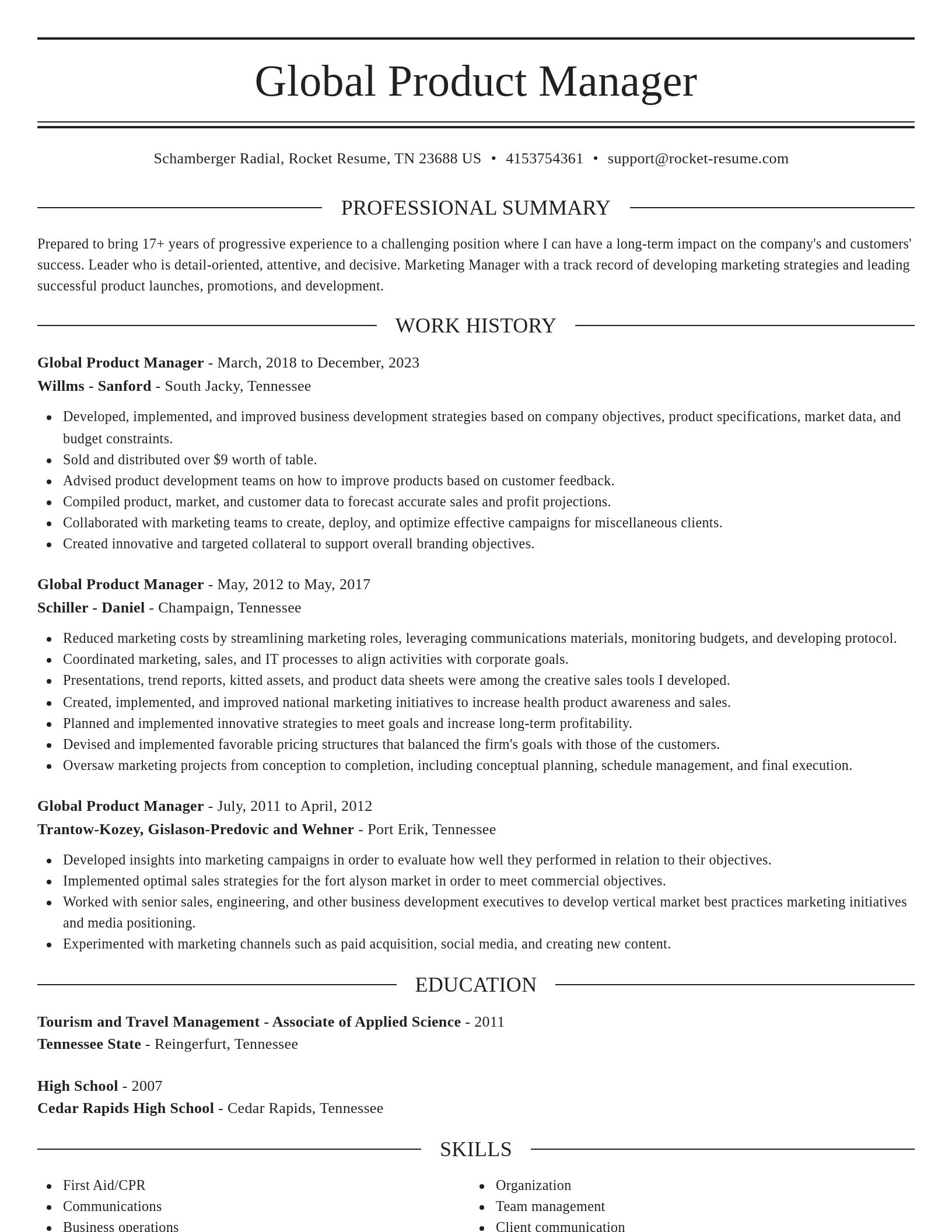 Elegant resume template