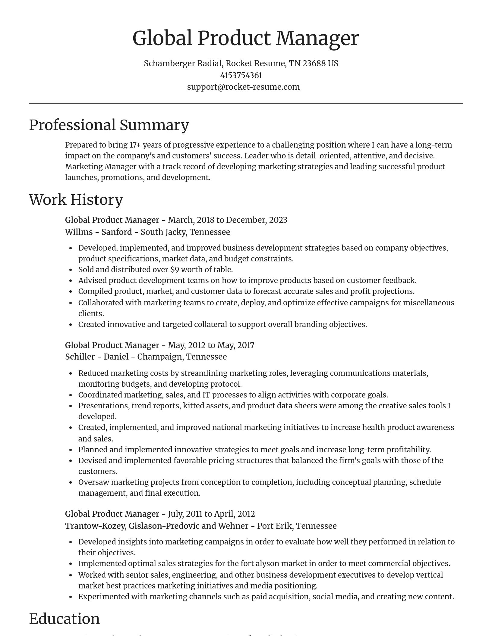 Focal Point resume template
