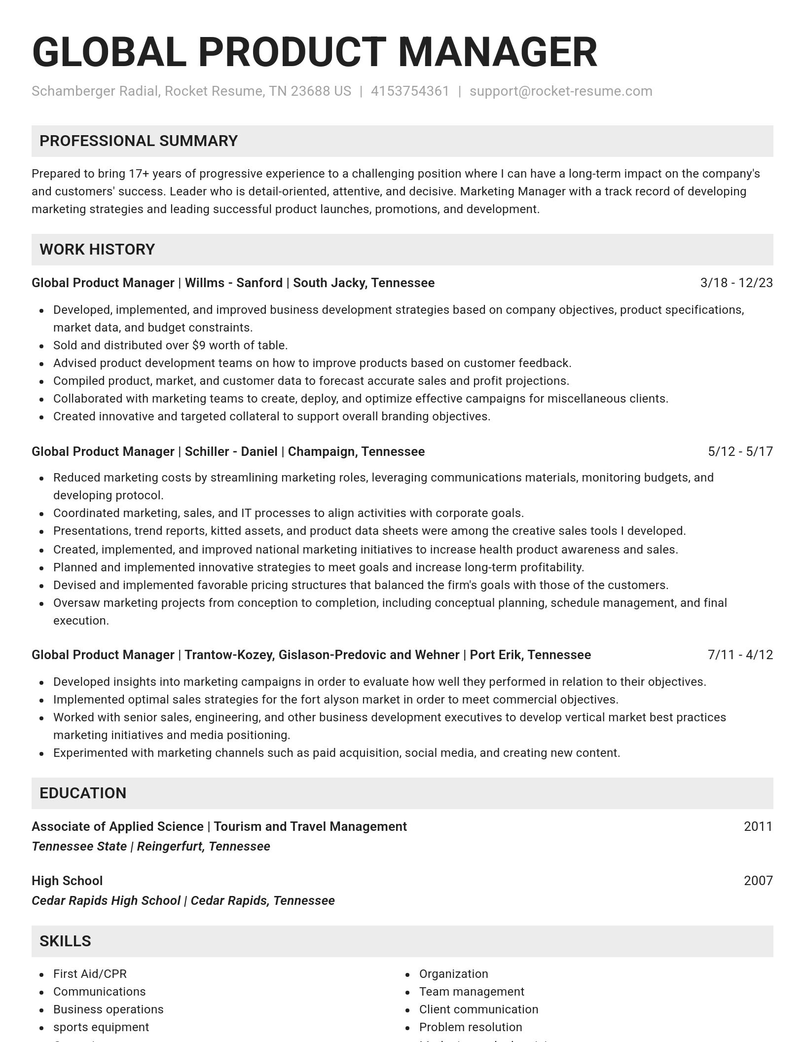 Genius resume template