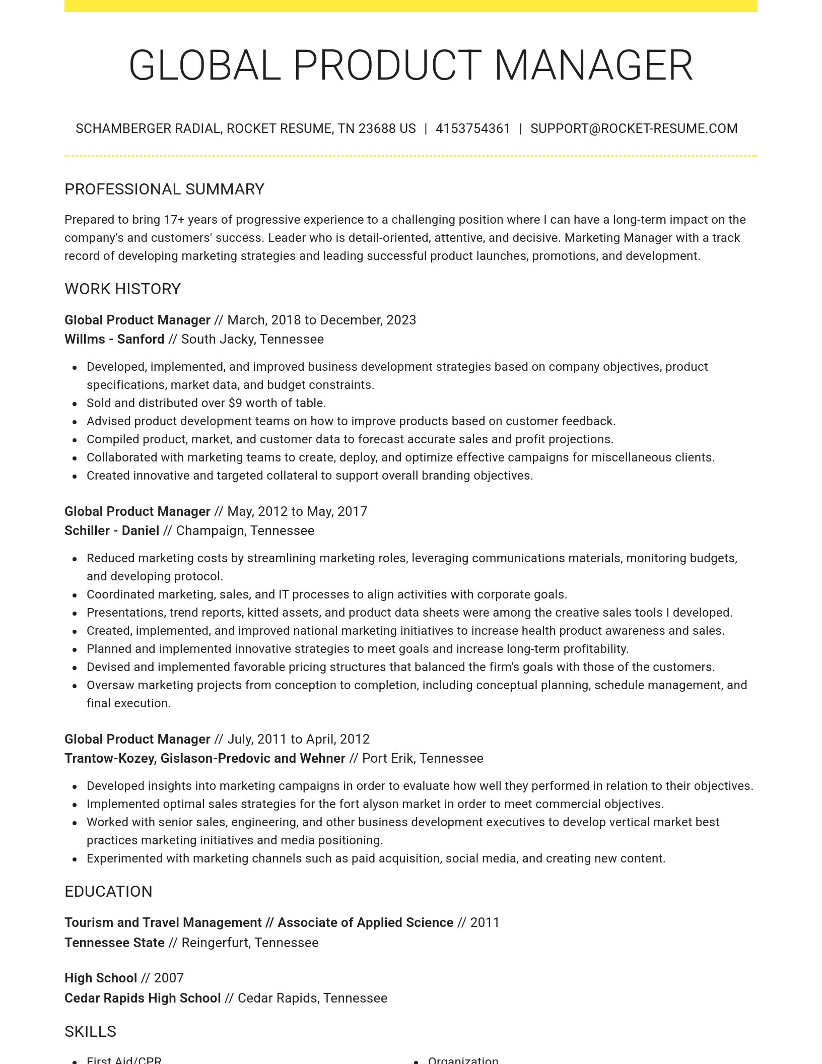 Grand resume template
