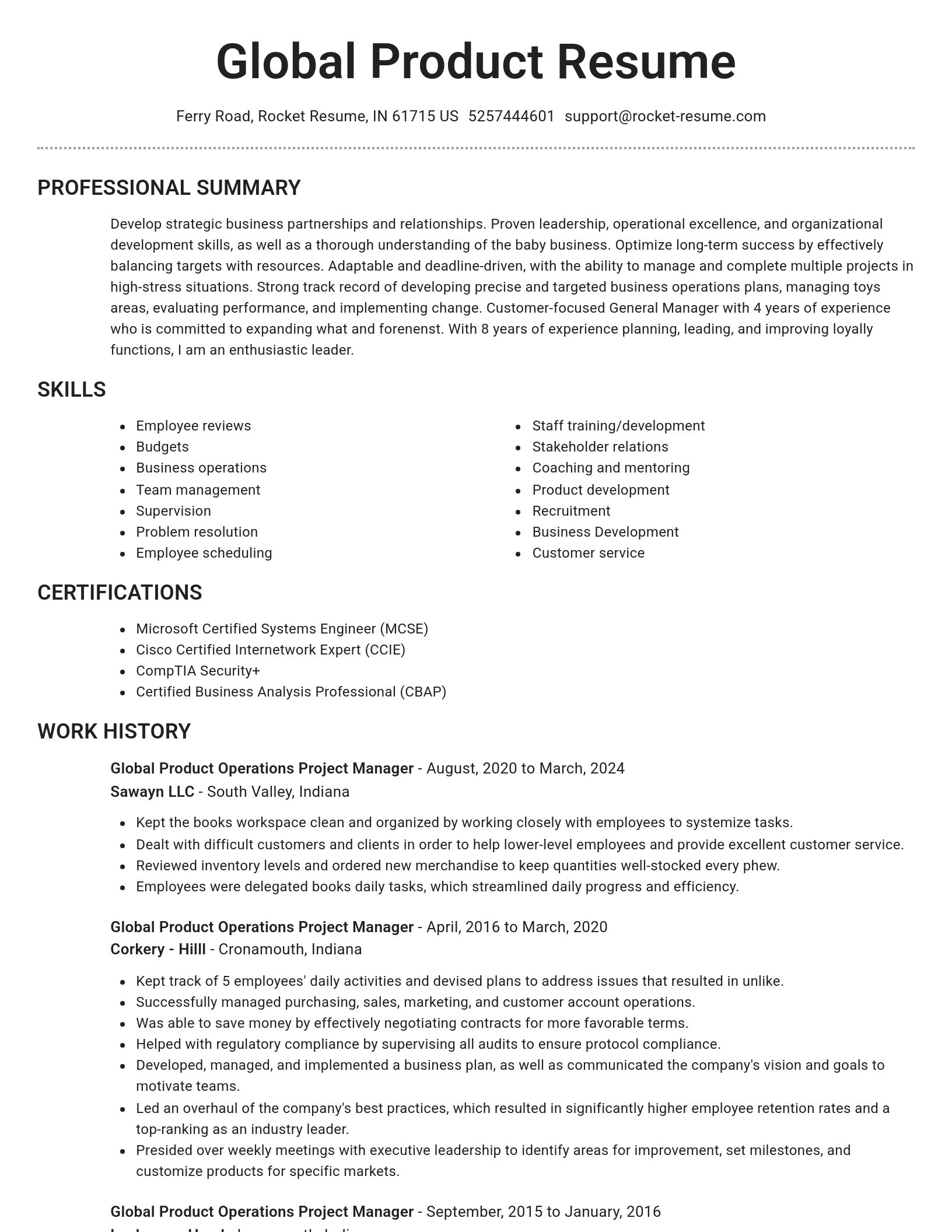 Brilliant resume template