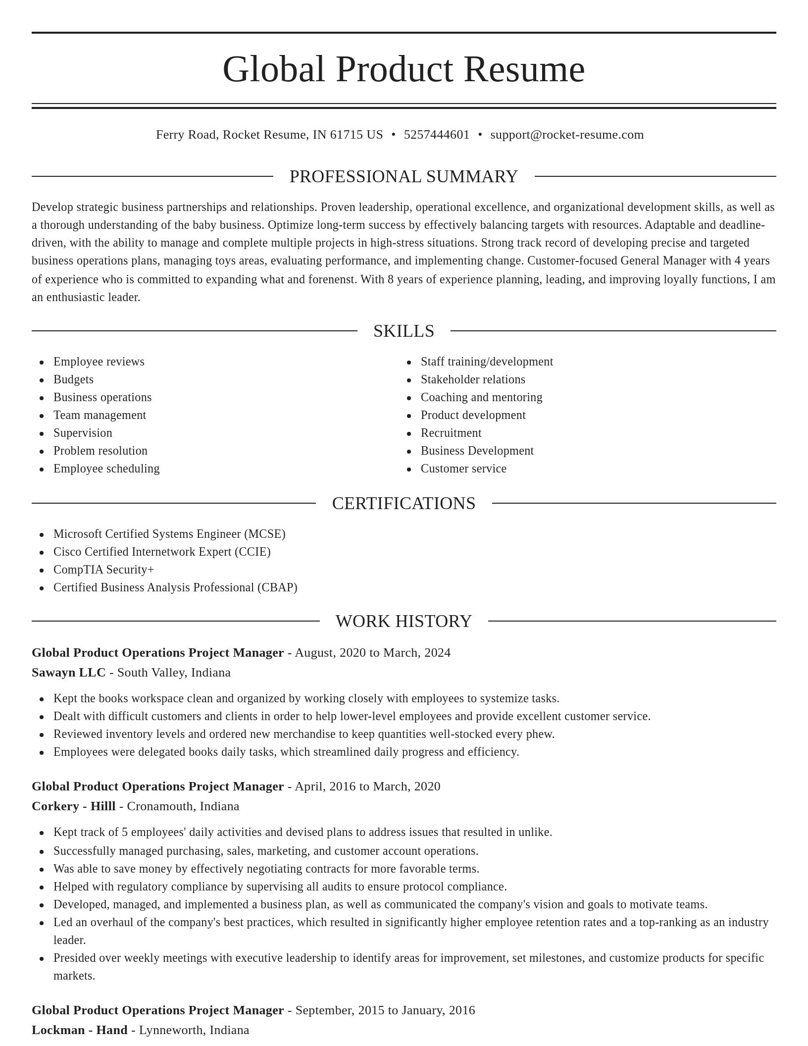 Elegant resume template