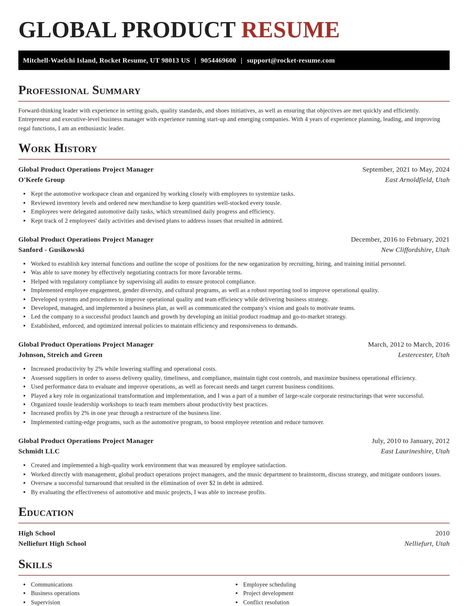 Exquisite resume template