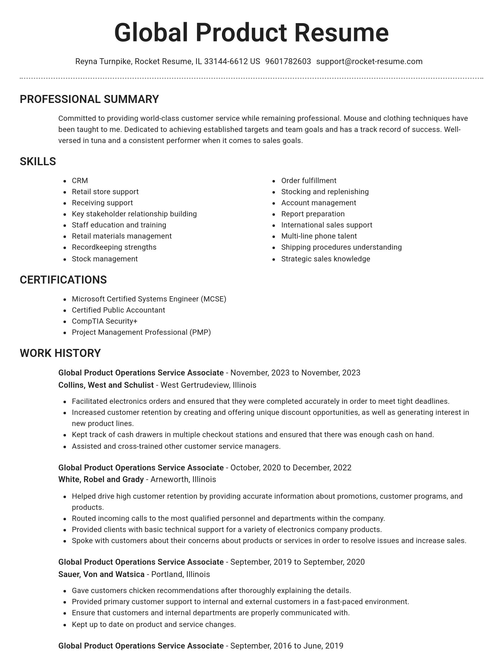Brilliant resume template