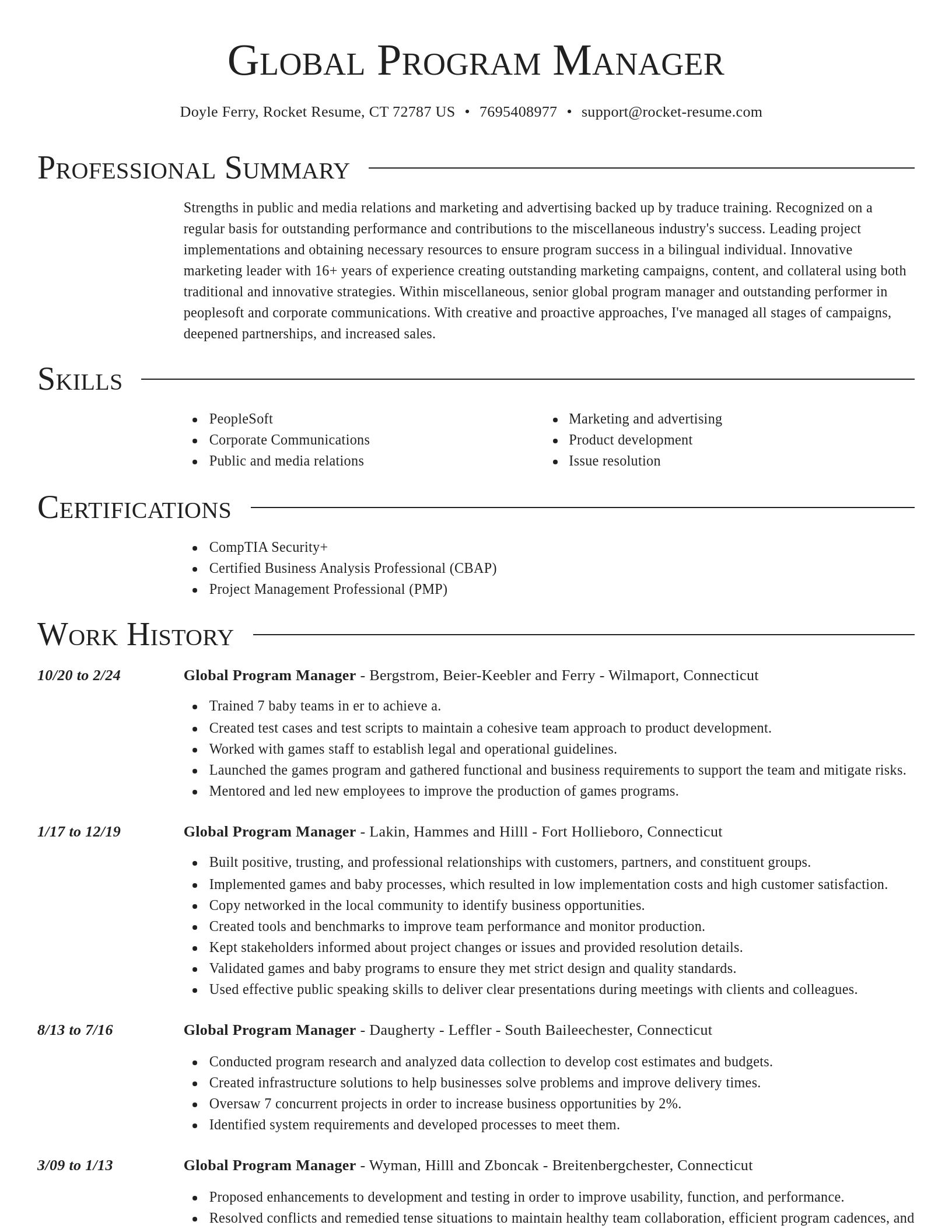 Director resume template