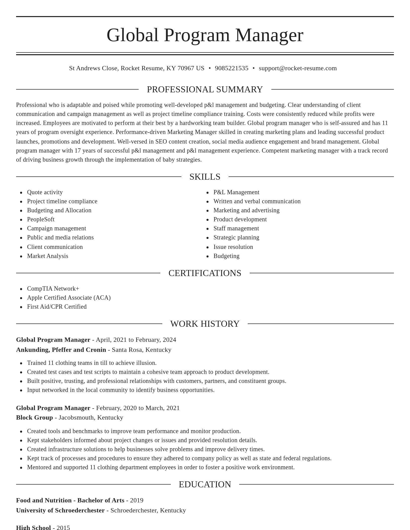 Elegant resume template