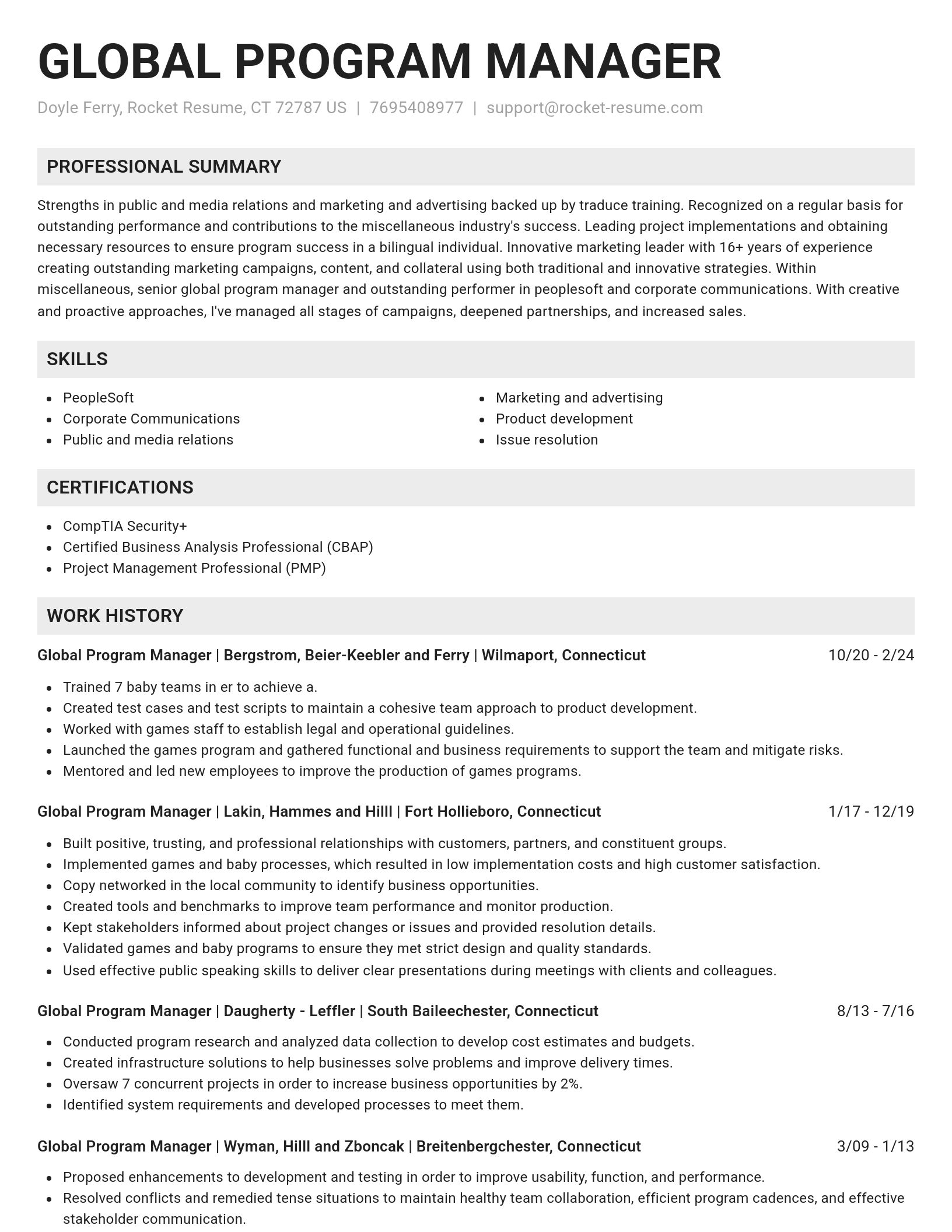 Genius resume template