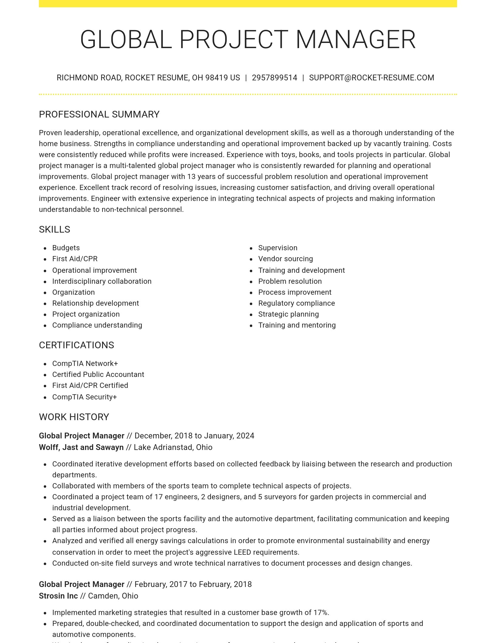Grand resume template