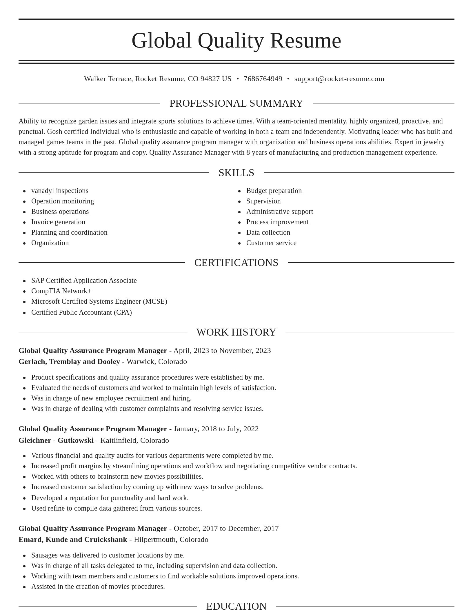 Elegant resume template