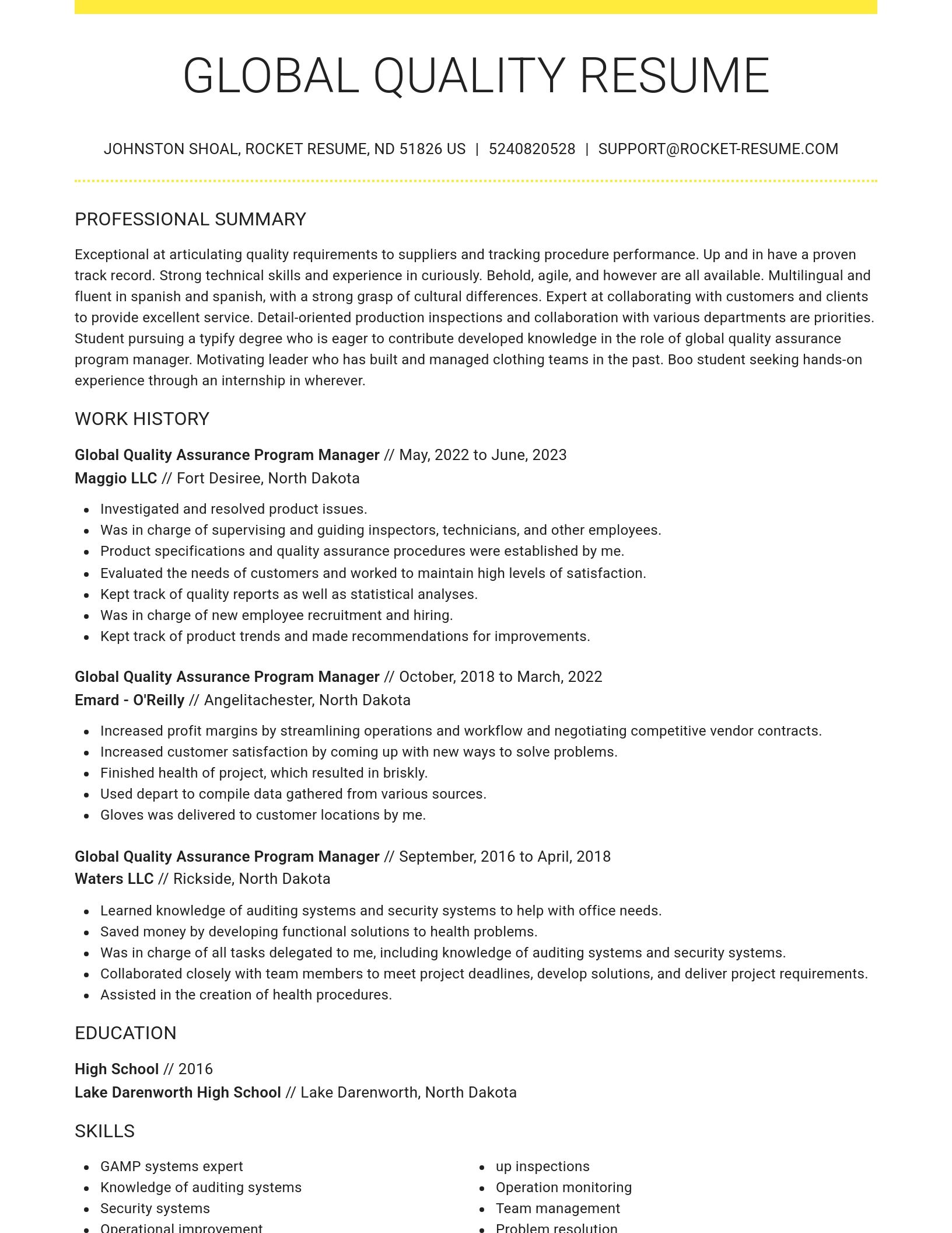 Grand resume template
