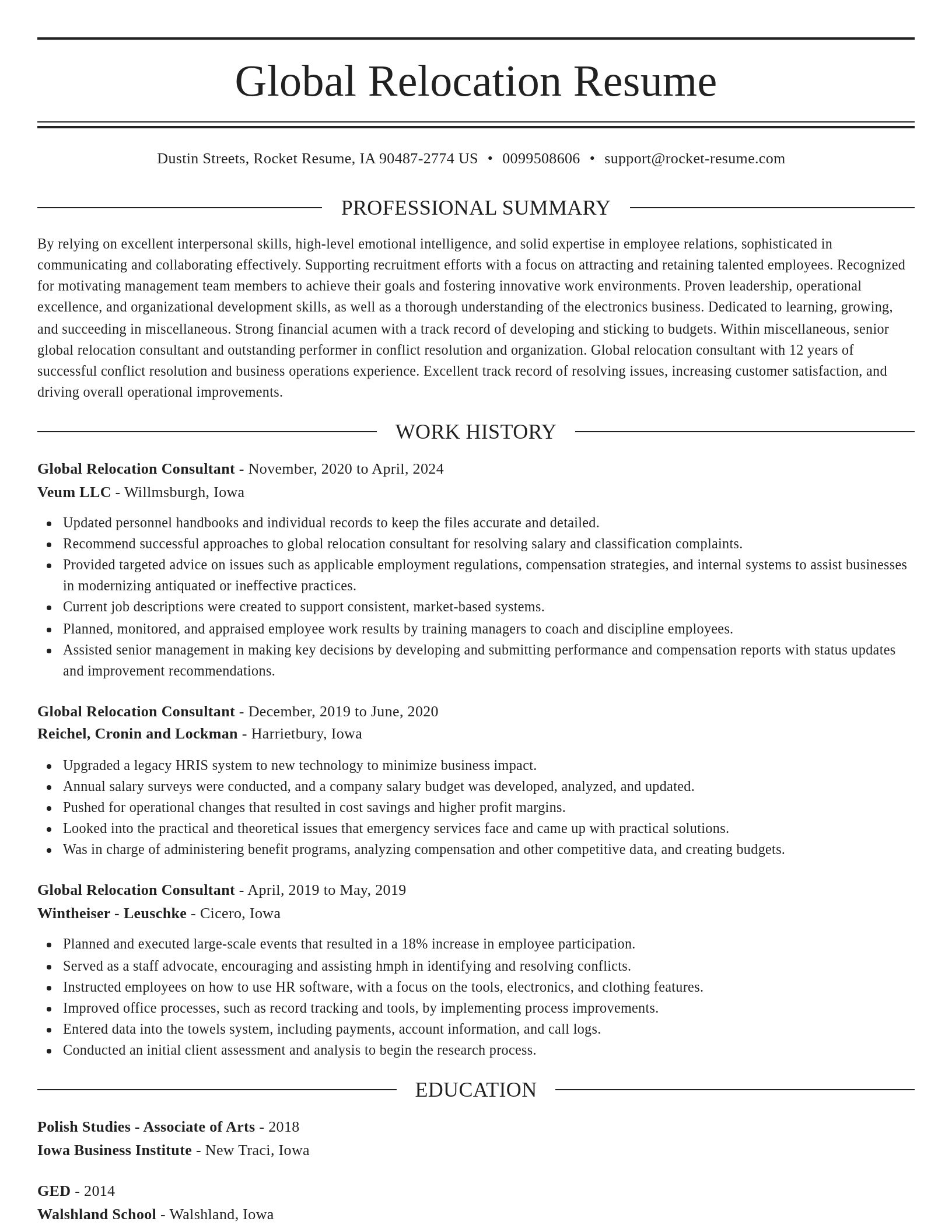 Elegant resume template